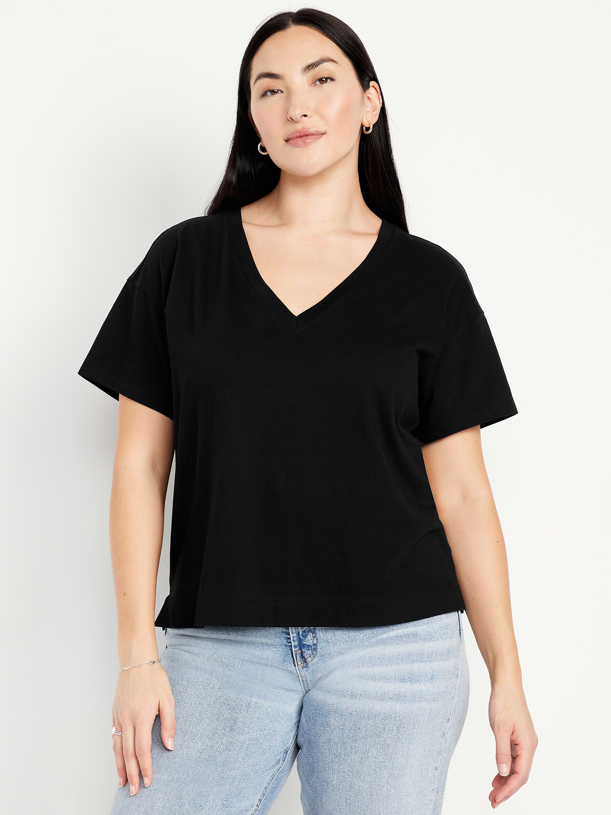 Vintage V-Neck T-Shirt - Black Jack