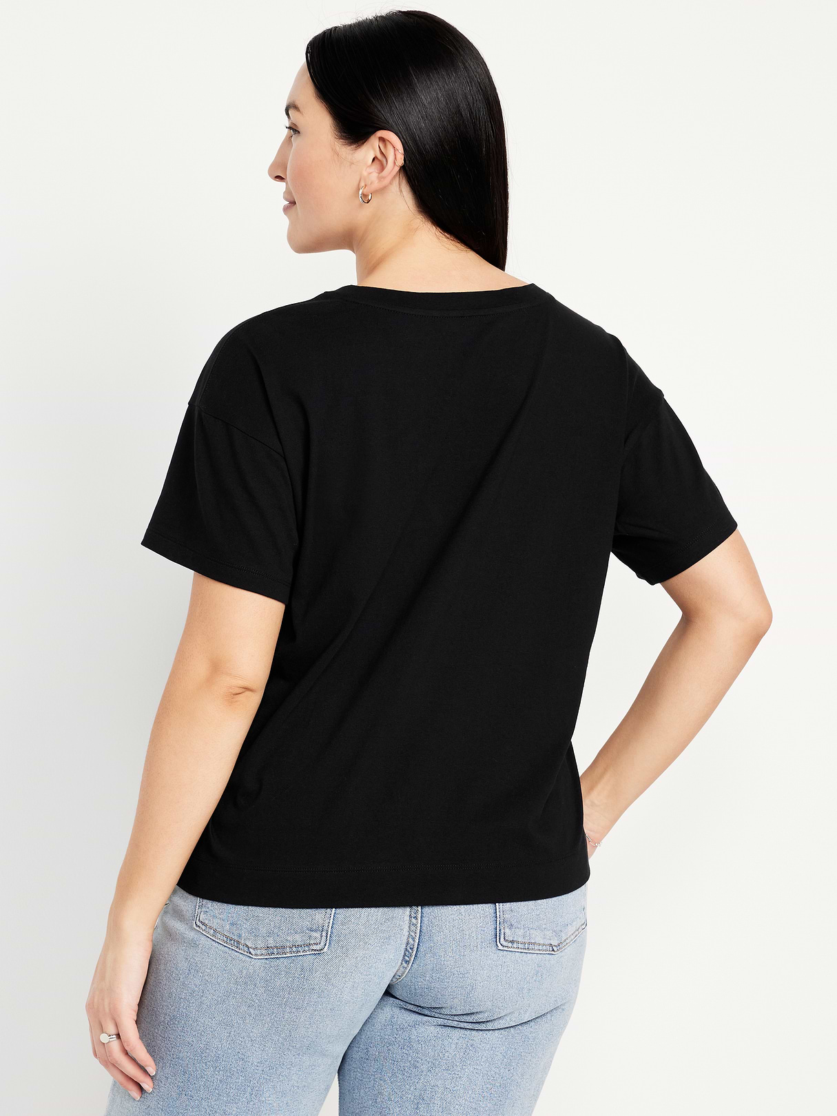 Vintage V-Neck T-Shirt - Black Jack