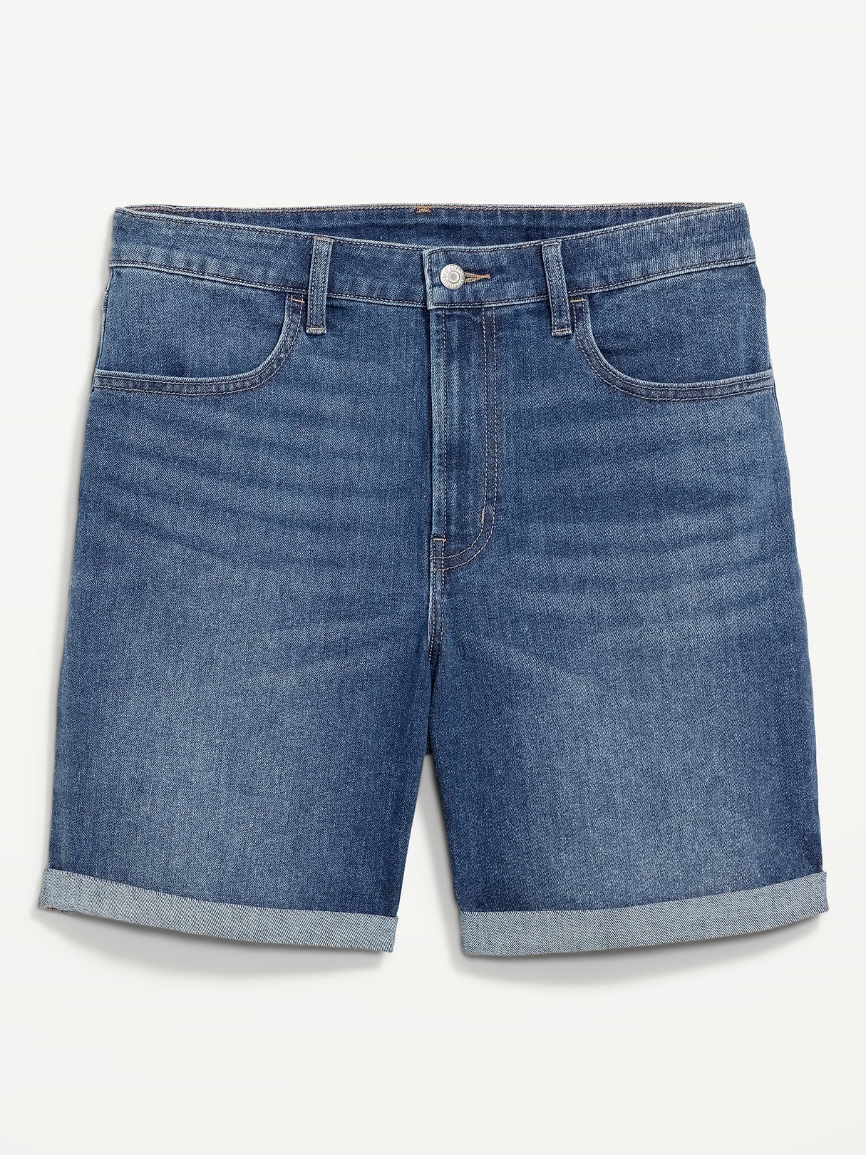 High-Waisted OG Jean Shorts -- 7-inch inseam - Medium Wash