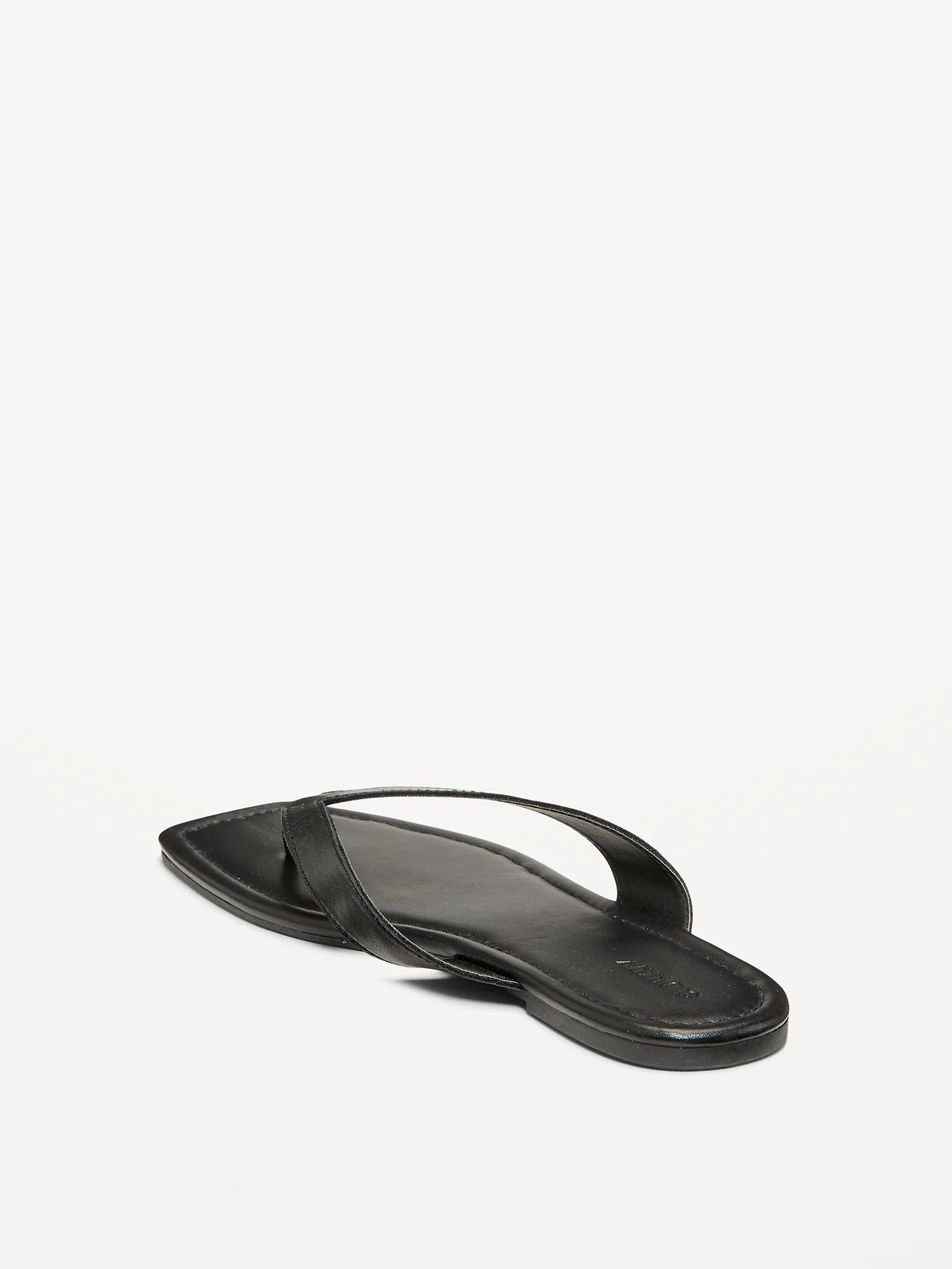 Faux-Leather Flip Flop for Women - Black Jack