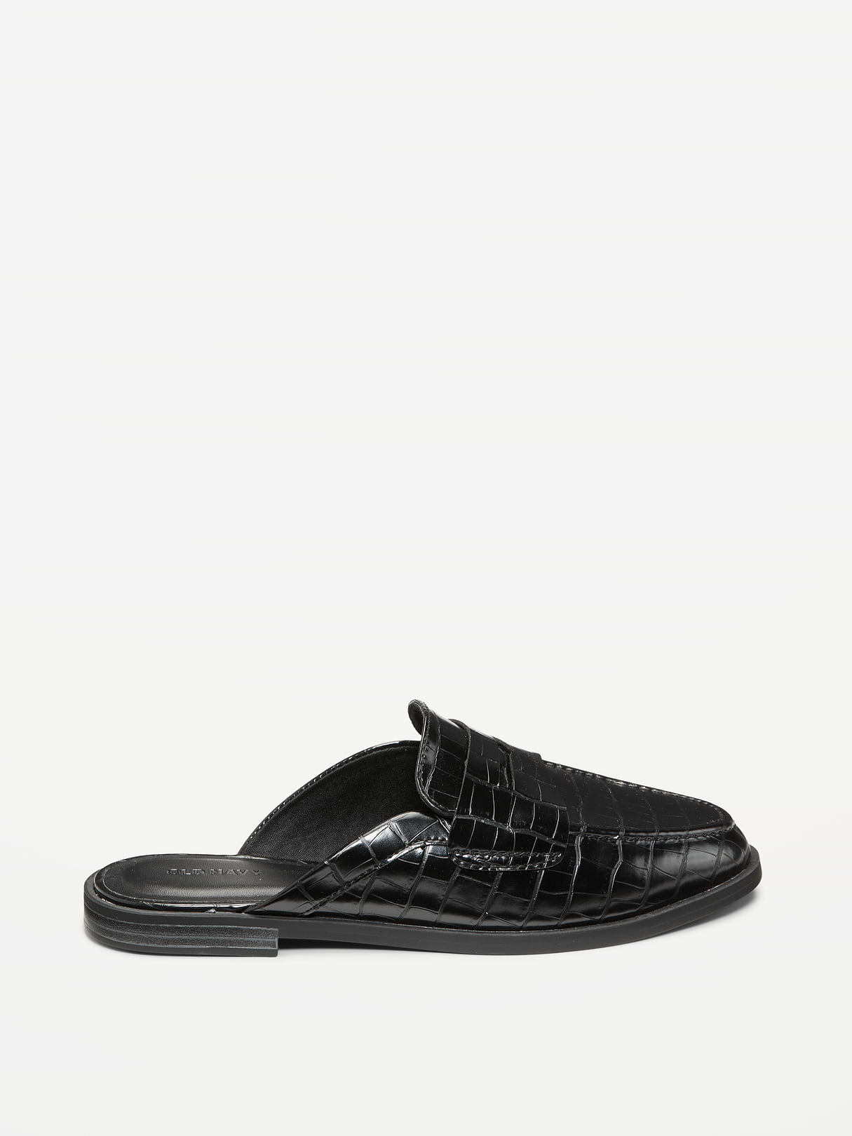 Loafer Mule Shoes for Women - Crocodile