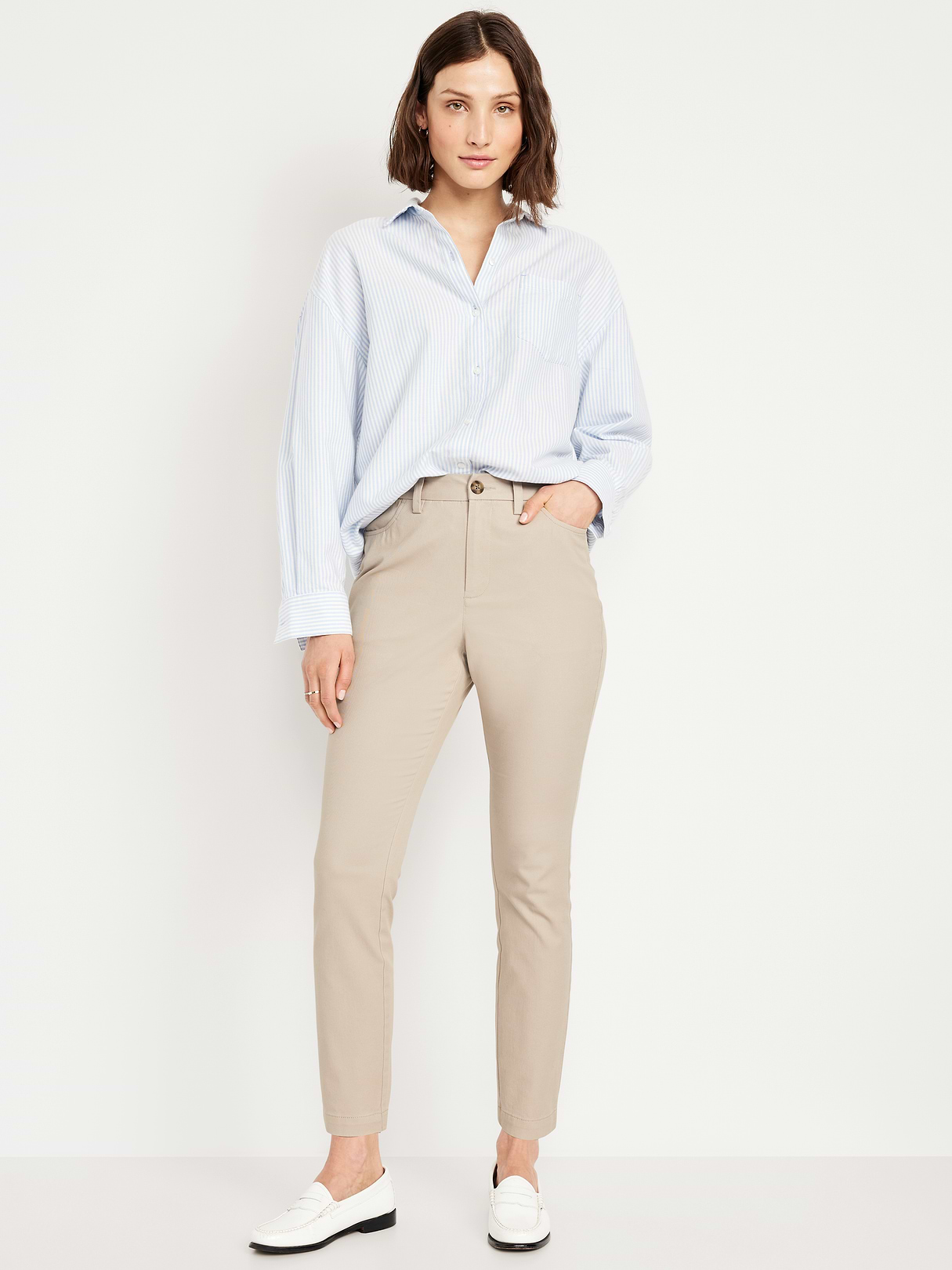High-Waisted Uniform Skinny Pants - A Stone's Throw
