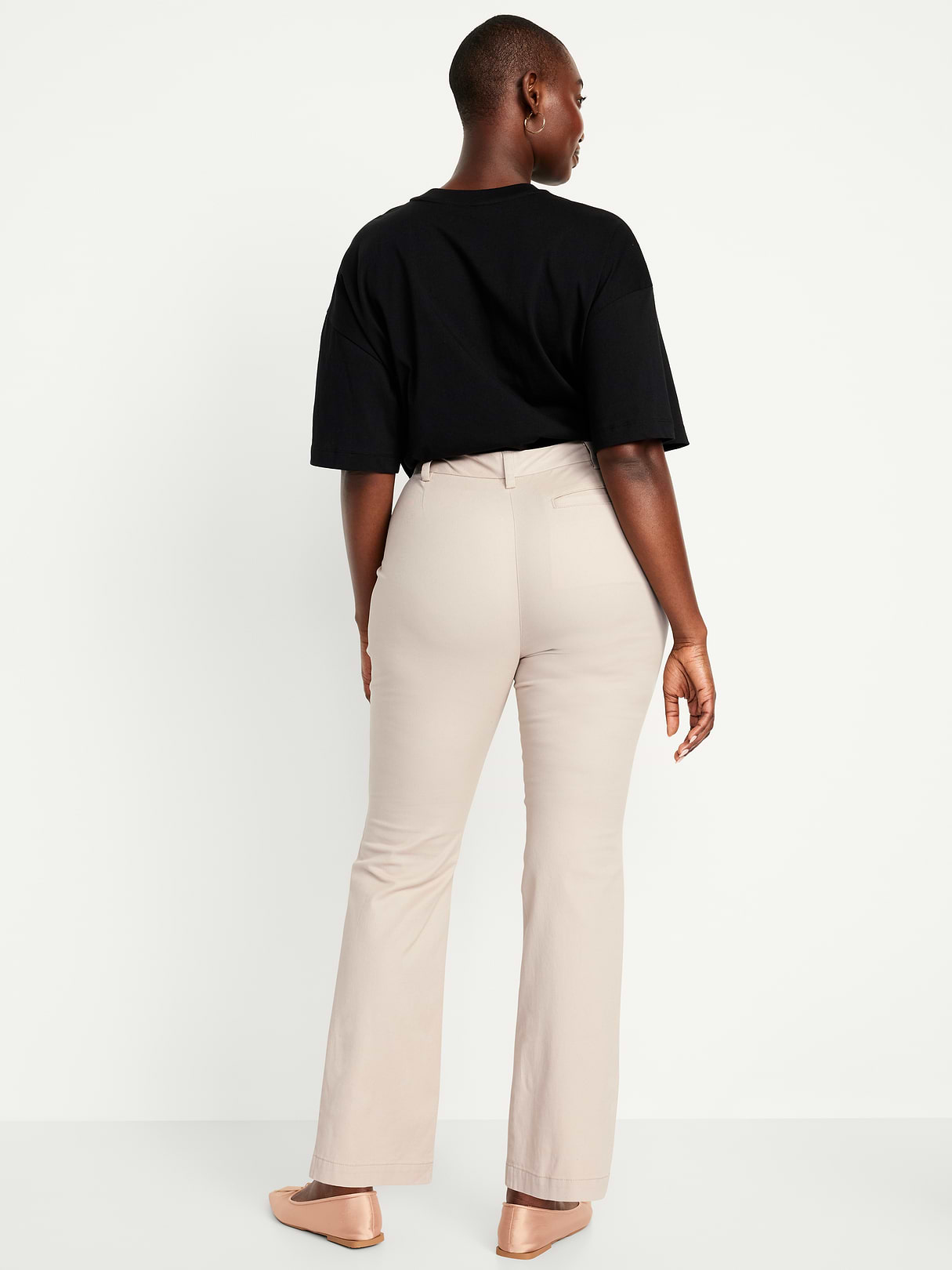 High-Waisted Uniform Boot-Cut Pants - A Stone's Throw