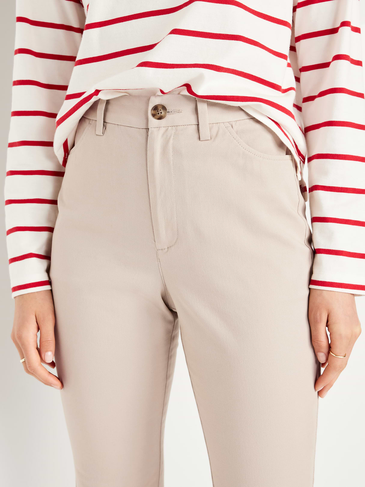 High-Waisted Uniform Boot-Cut Pants - A Stone's Throw