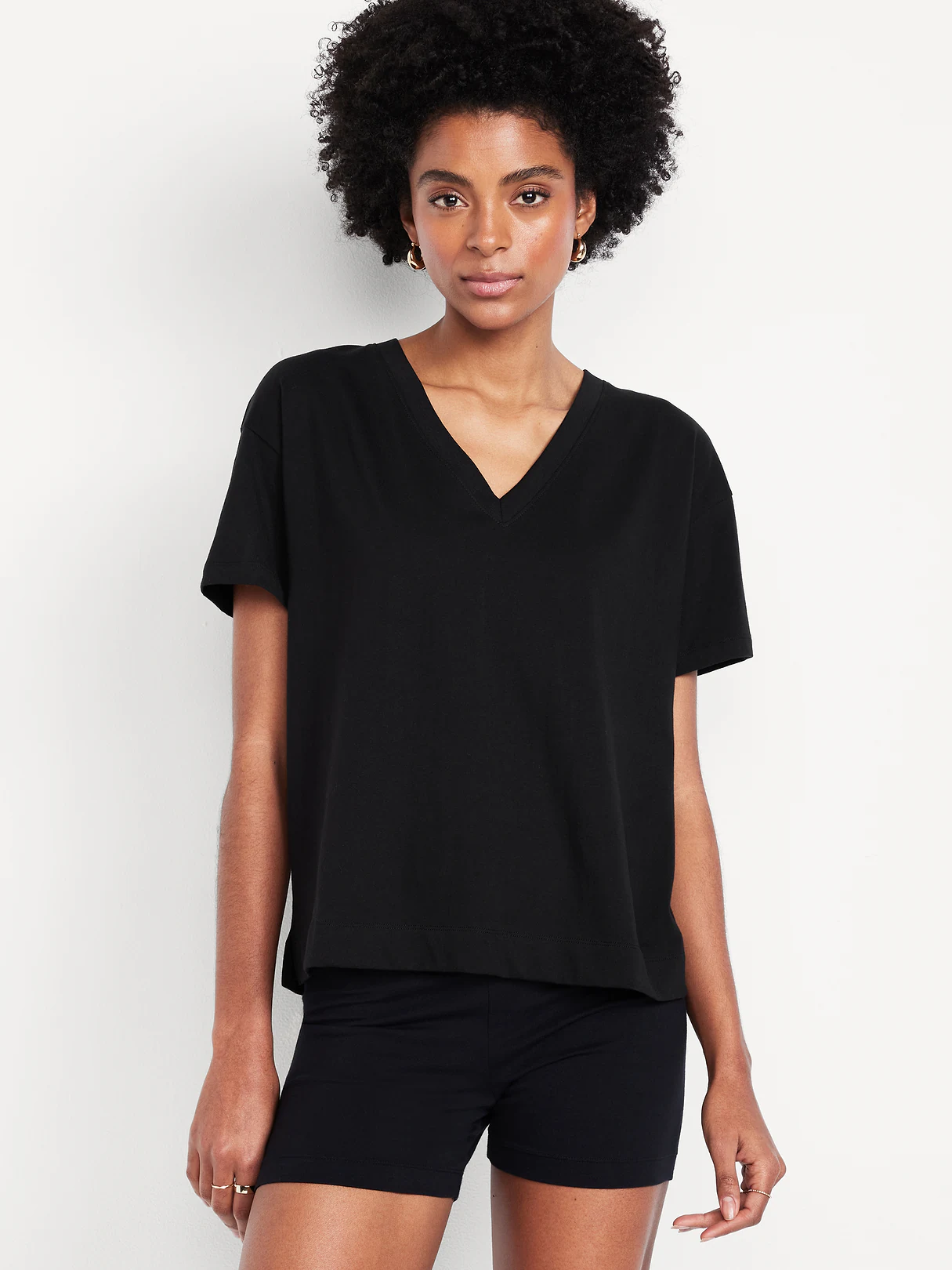 Vintage V-Neck T-Shirt - Black Jack