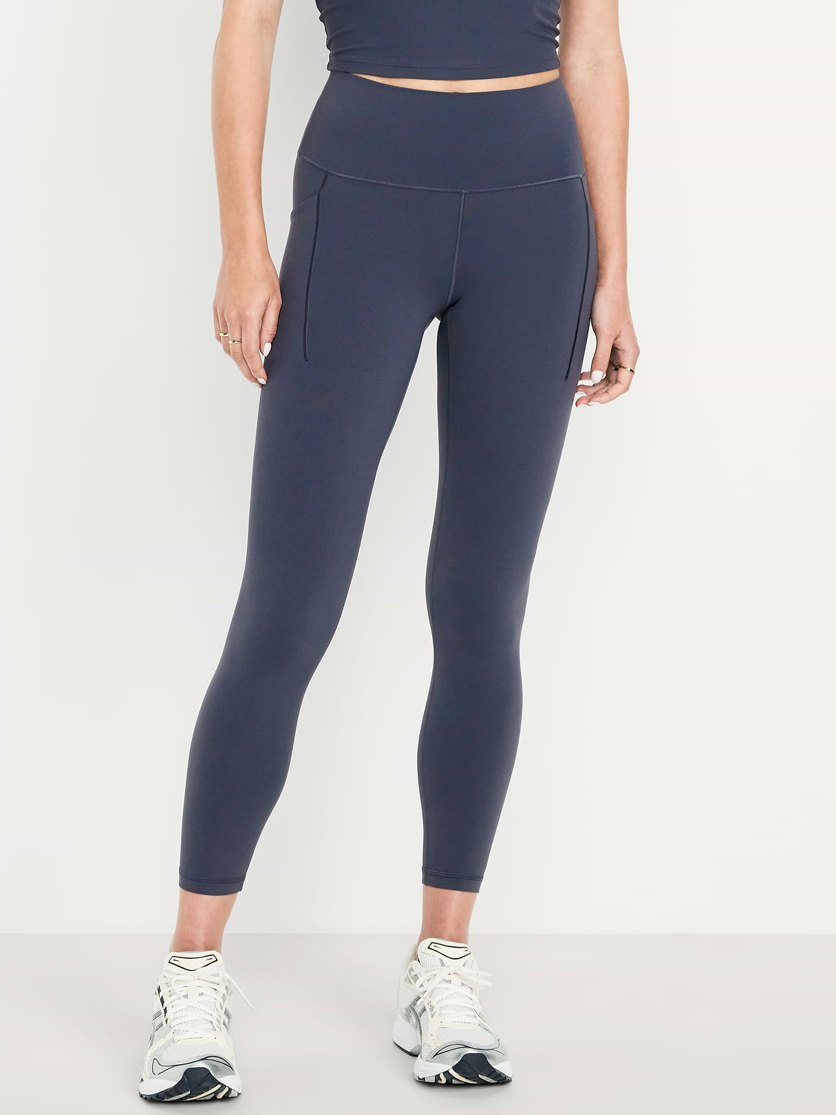 High-Waisted StudioSmooth 7/8 Pocket Leggings - Dusk Navy