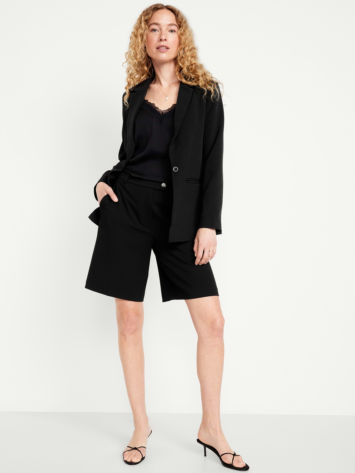 Classic Double-Weave Blazer - Black Jack