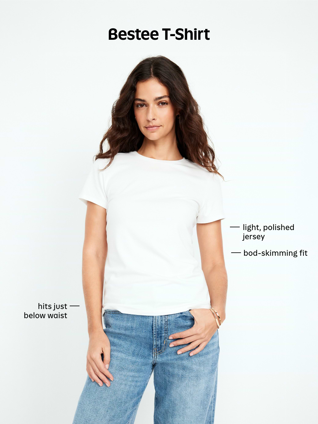 Bestee Crop T-Shirt - Light Heather Gray