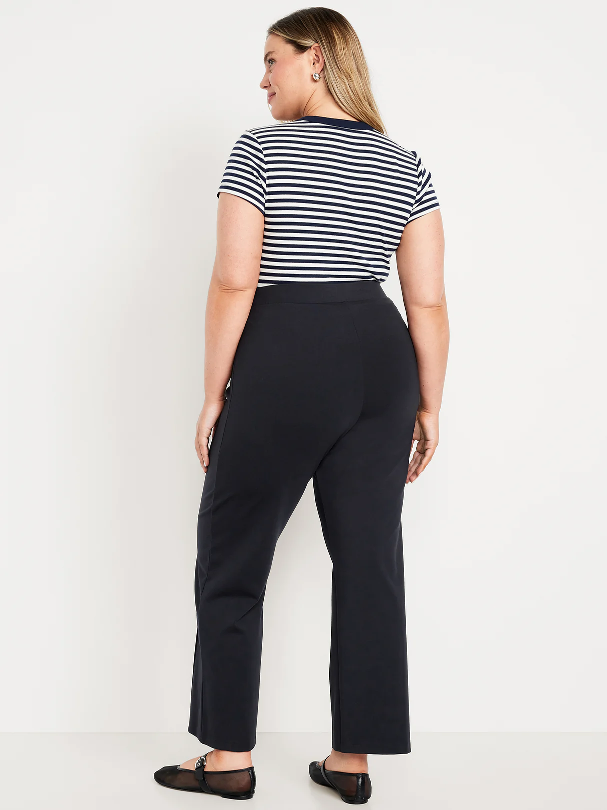 Extra High-Waisted Stevie Straight Pants - Navy Captain