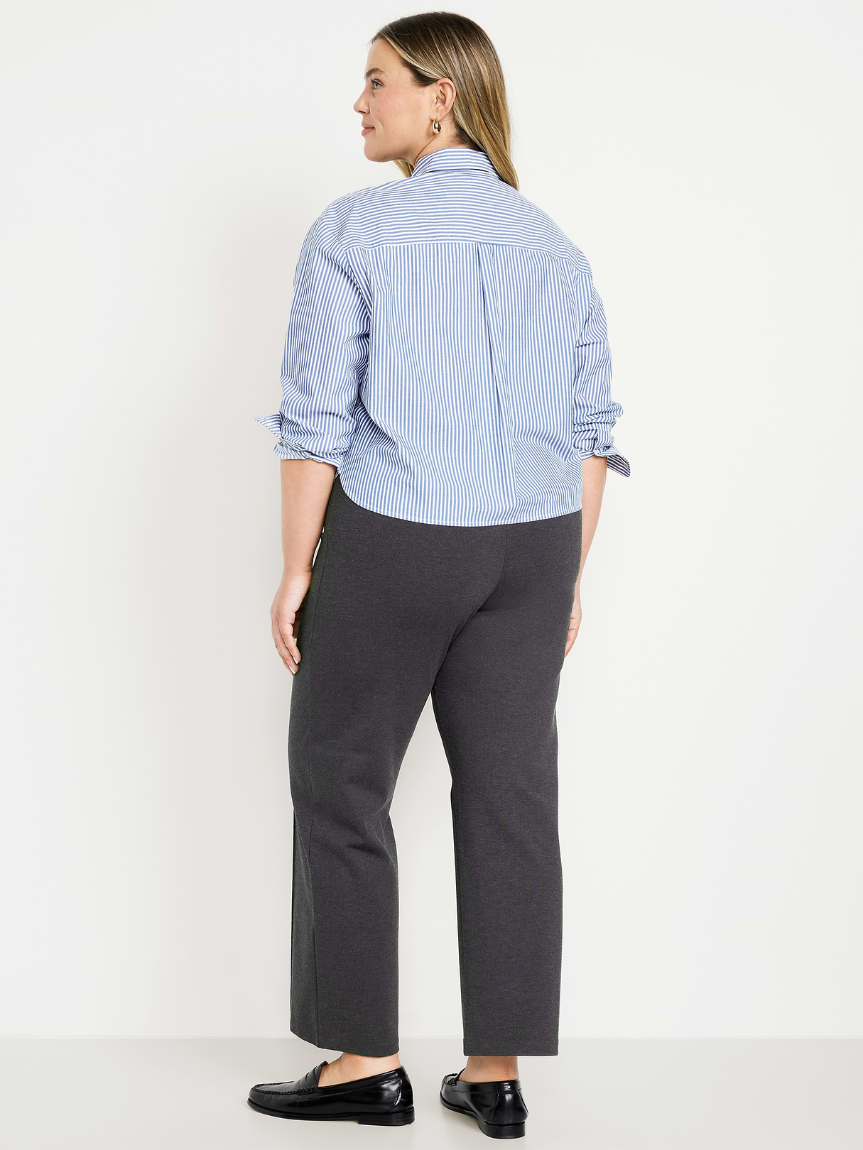 Extra High-Waisted Stevie Straight Pants - Original Gray
