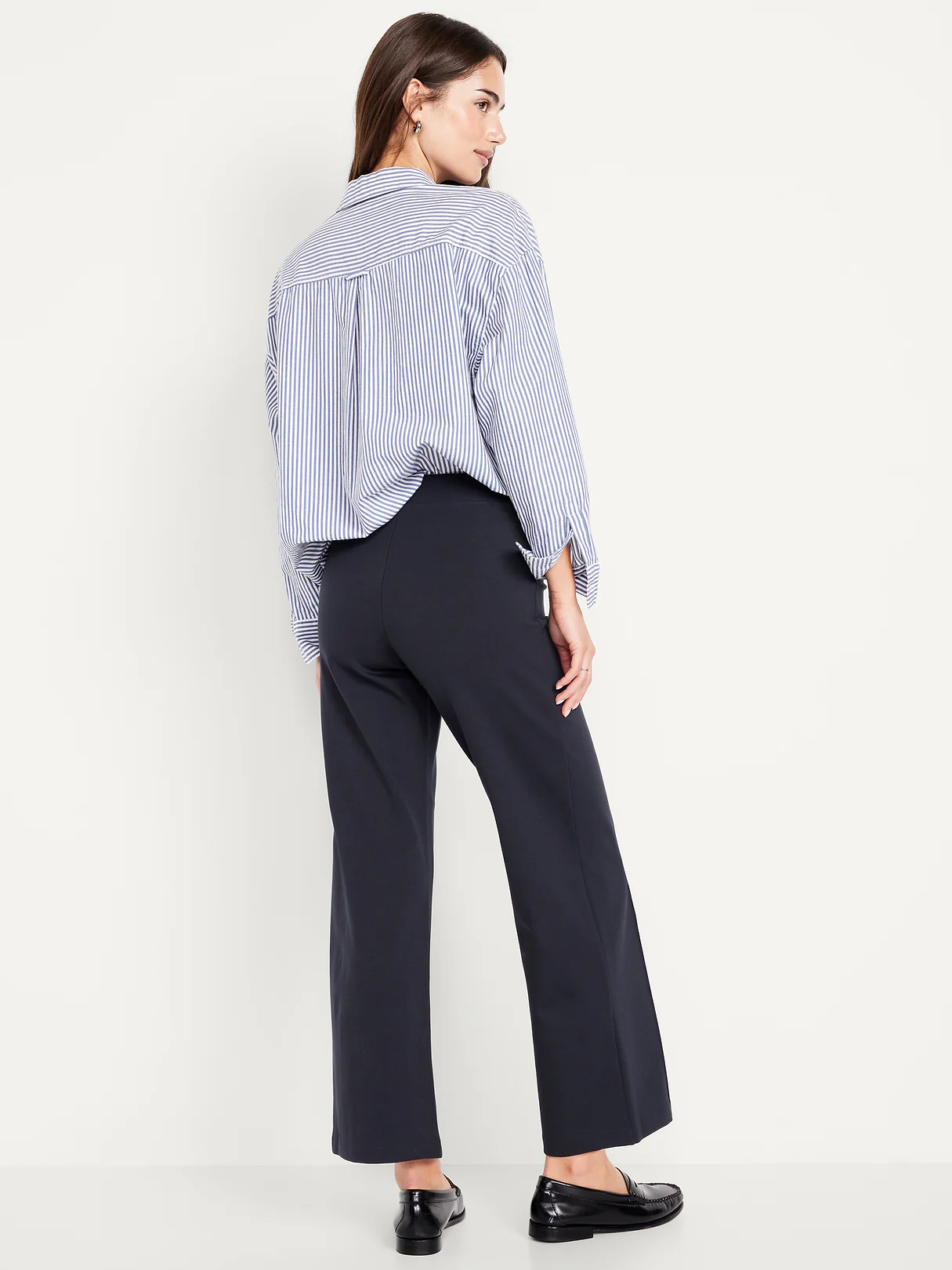 Extra High-Waisted Stevie Straight Pants - Navy Captain