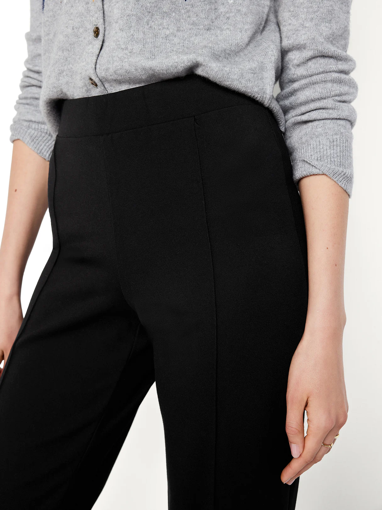 Extra High-Waisted Stevie Straight Pants - Black Jack