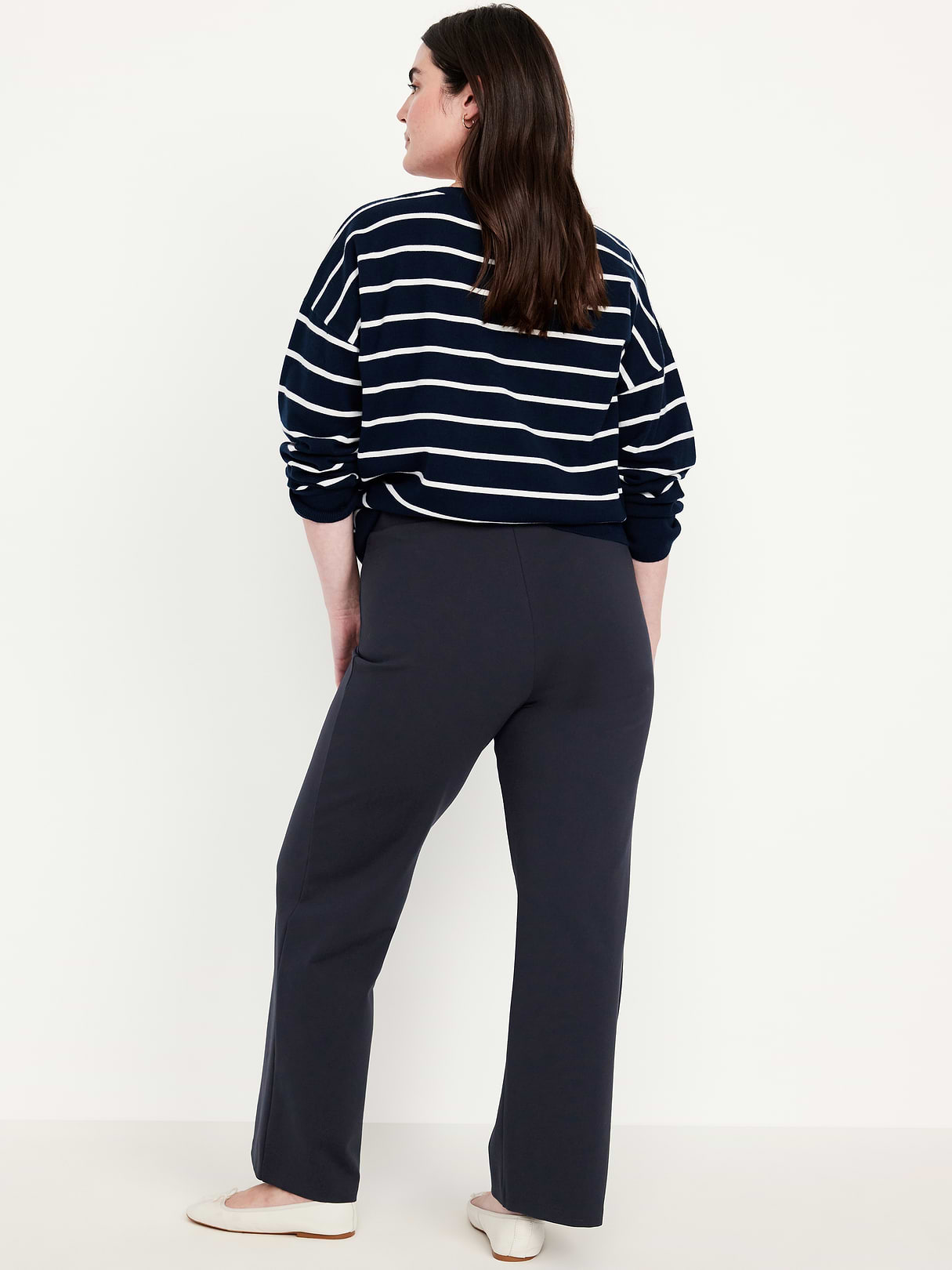 Extra High-Waisted Stevie Straight Pants - Navy Captain