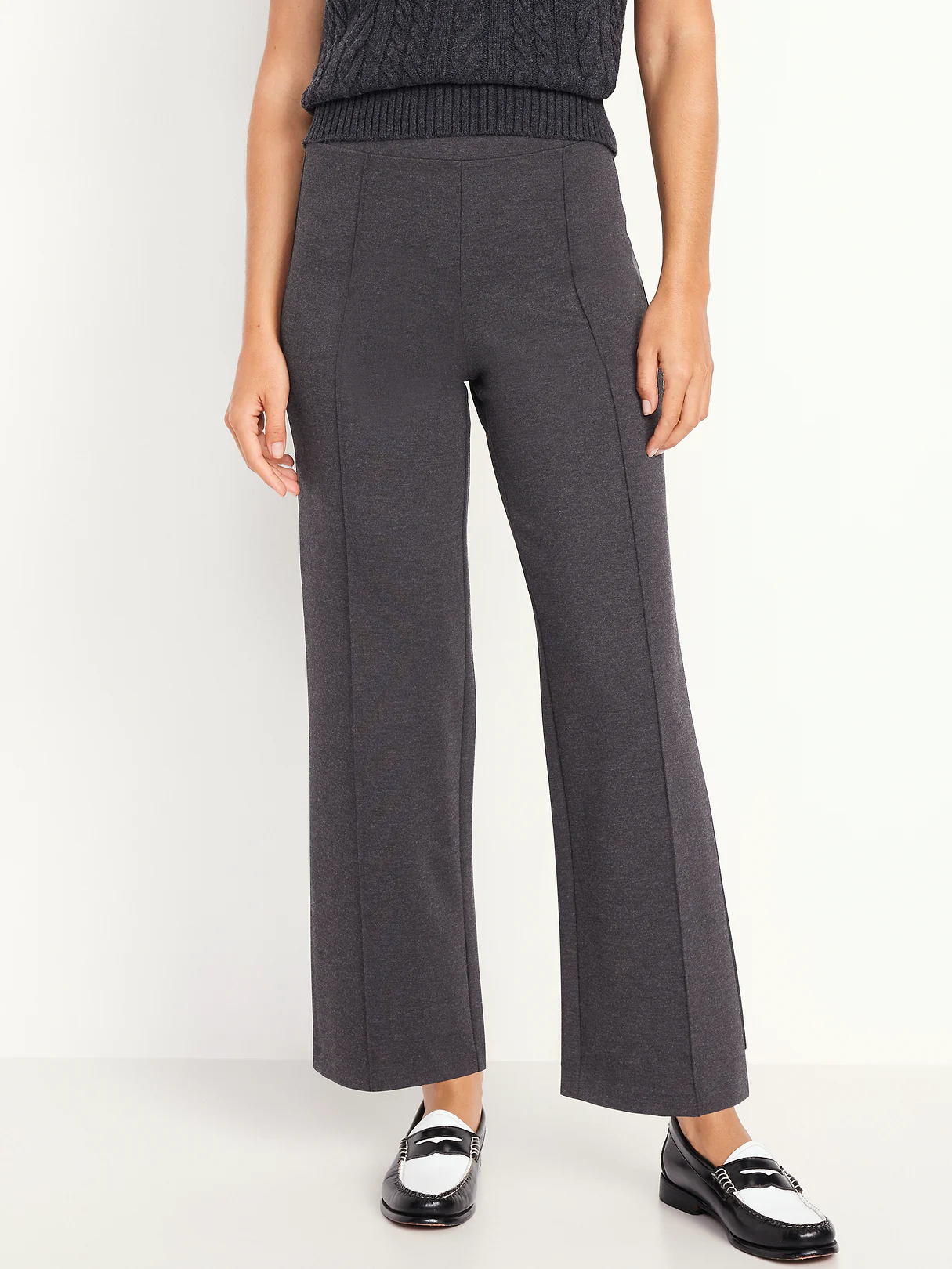 Extra High-Waisted Stevie Straight Pants - Original Gray