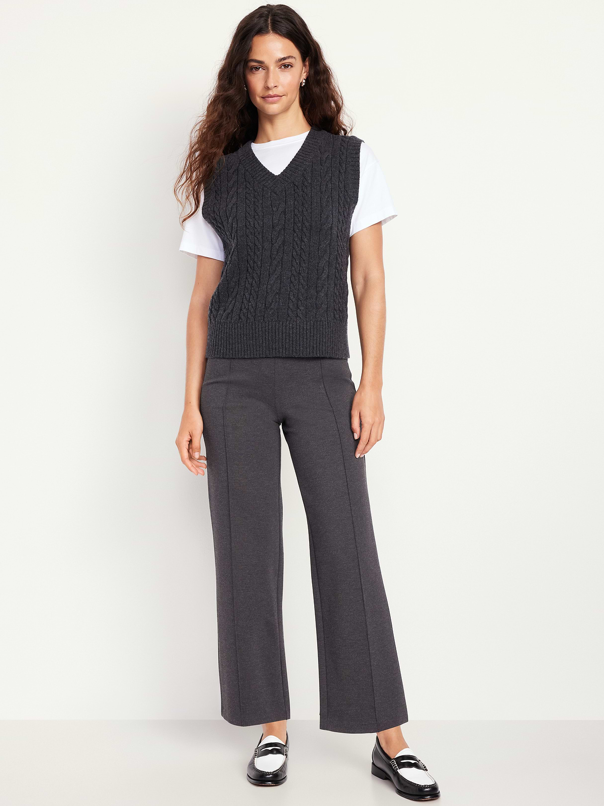 Extra High-Waisted Stevie Straight Pants - Original Gray