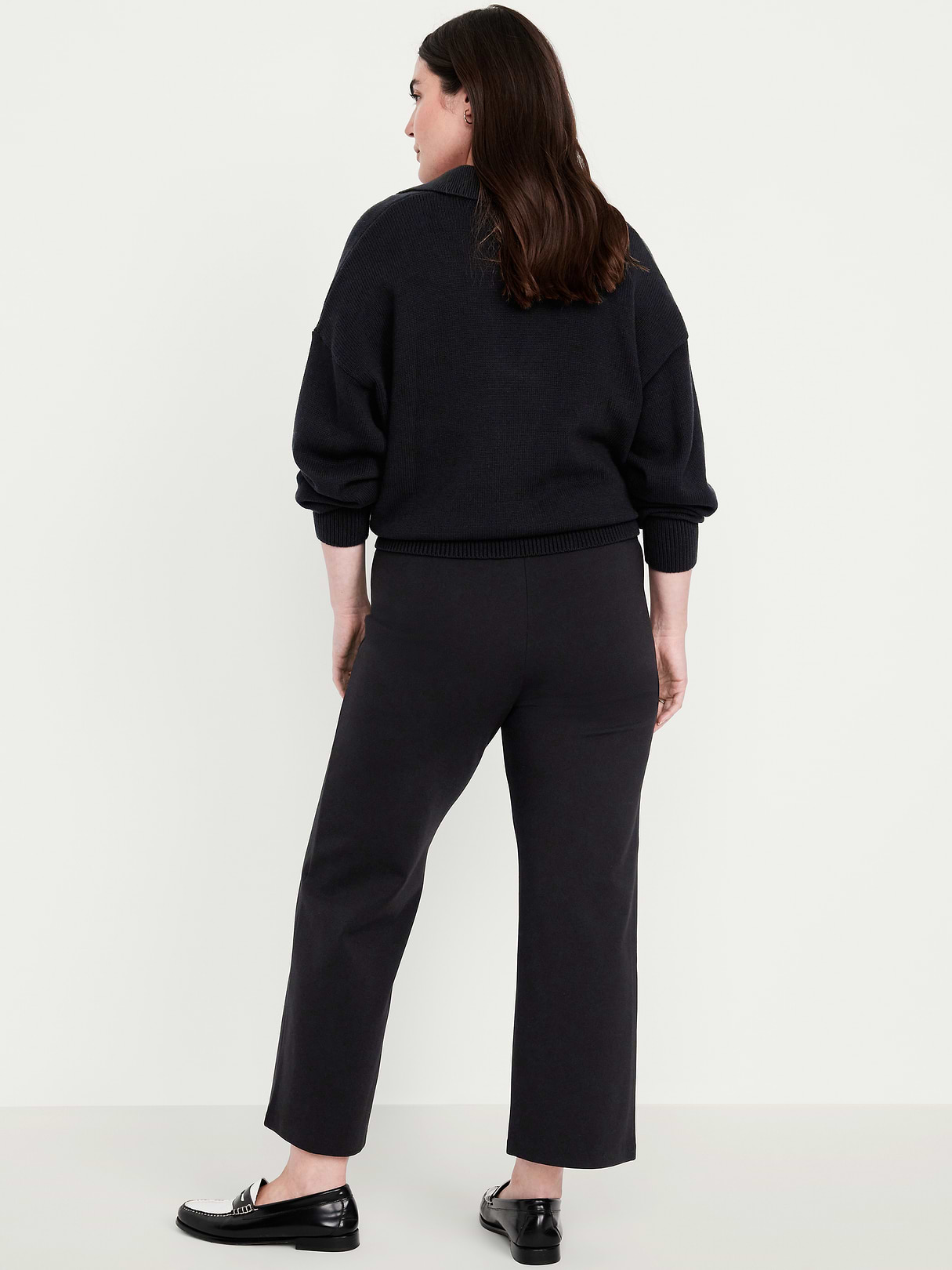Extra High-Waisted Stevie Straight Pants - Black Jack