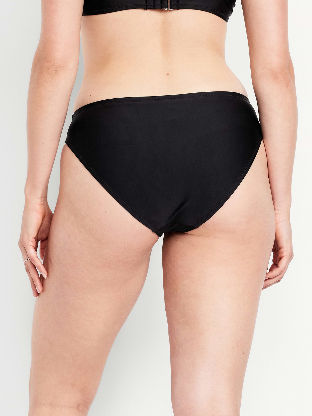 Mid-Rise Bikini Swim Bottoms - Black Jack