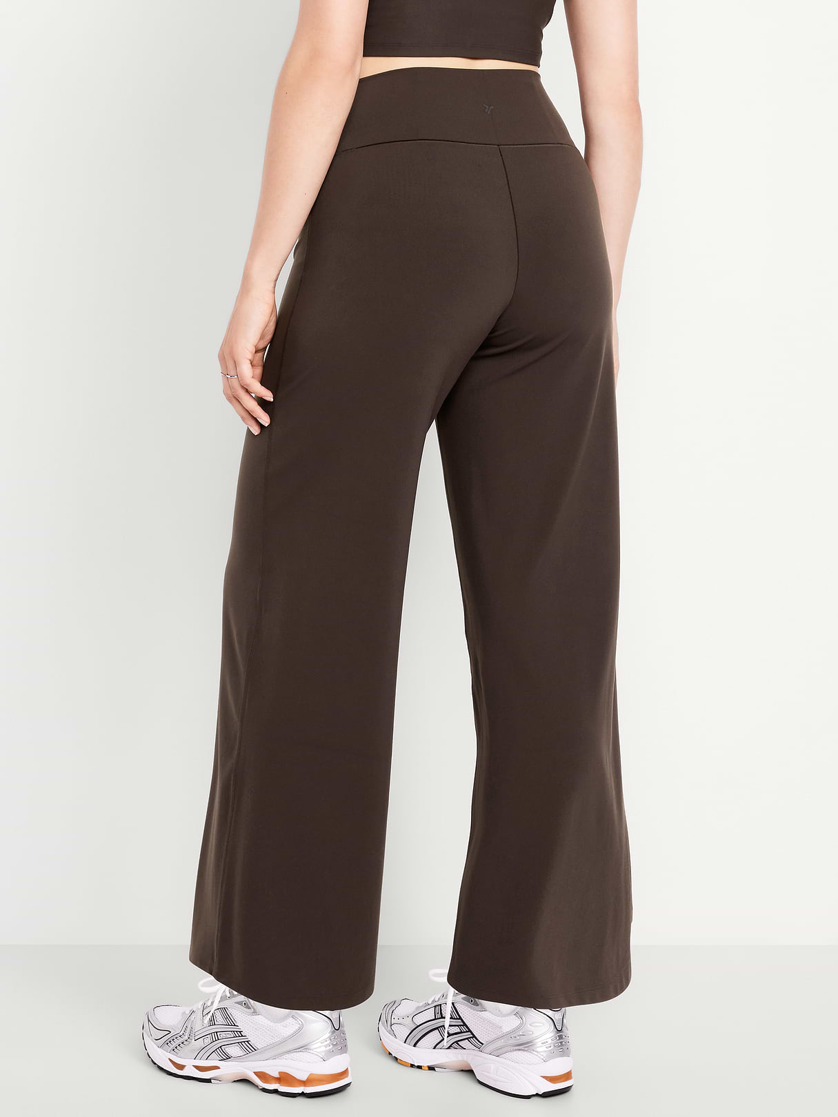 High-Waisted StudioSmooth Wide-Leg Pants - Black Coffee