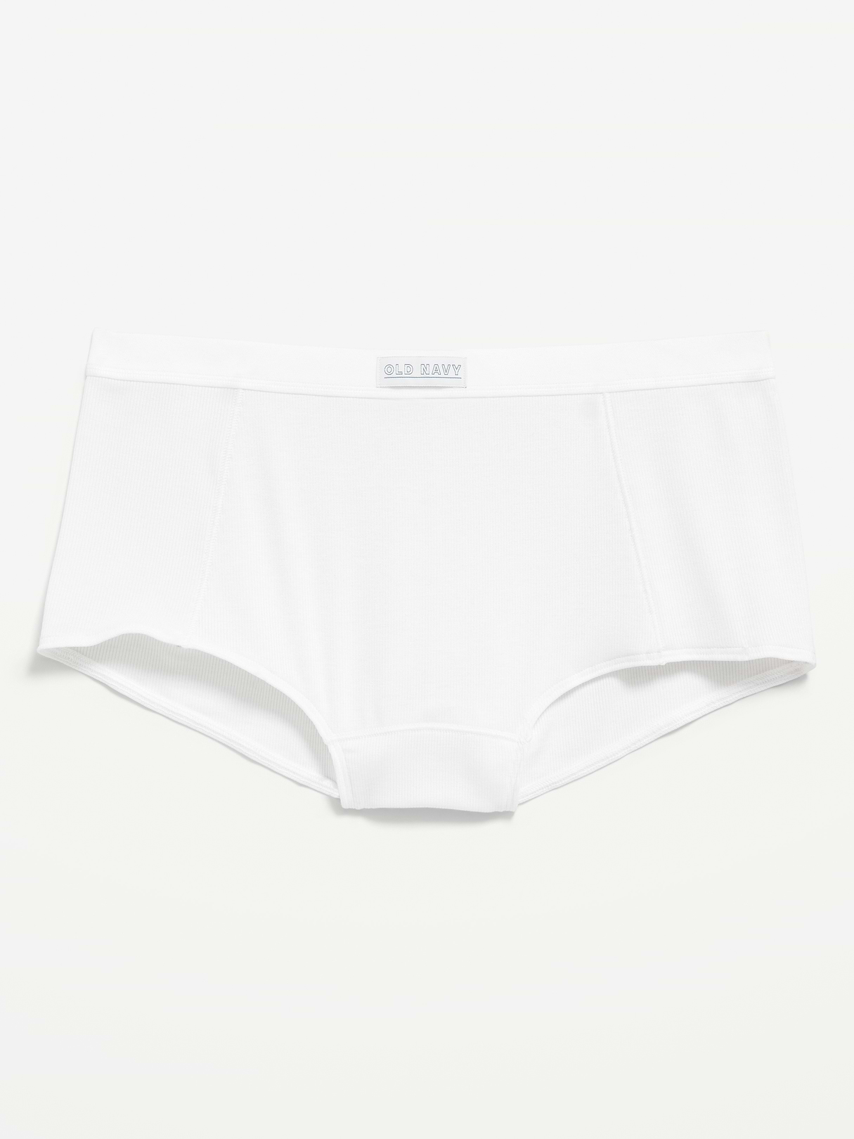 Ribbed Hipster Underwear - White Lilies