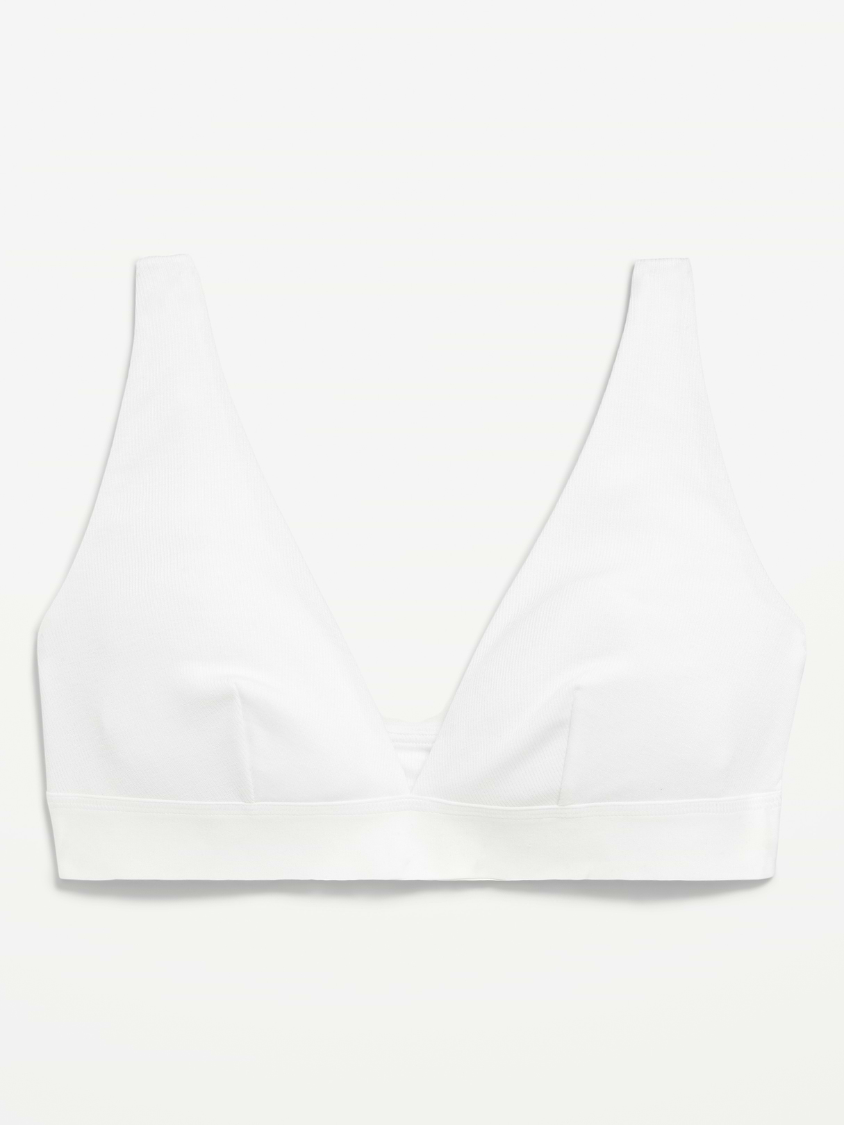 Ultra-Ribbed Bralette - White Lilies