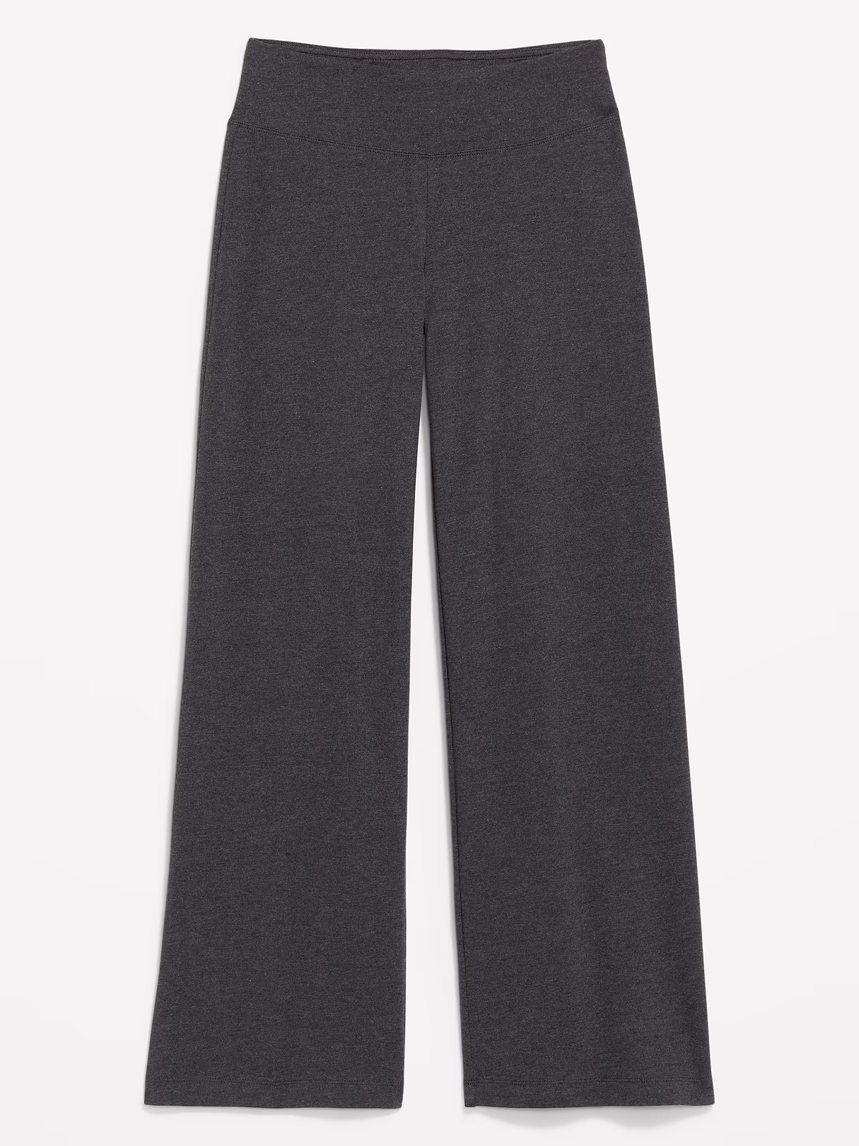 Mid-Rise Jersey Super Wide-Leg Leggings - Dark Heather Gray