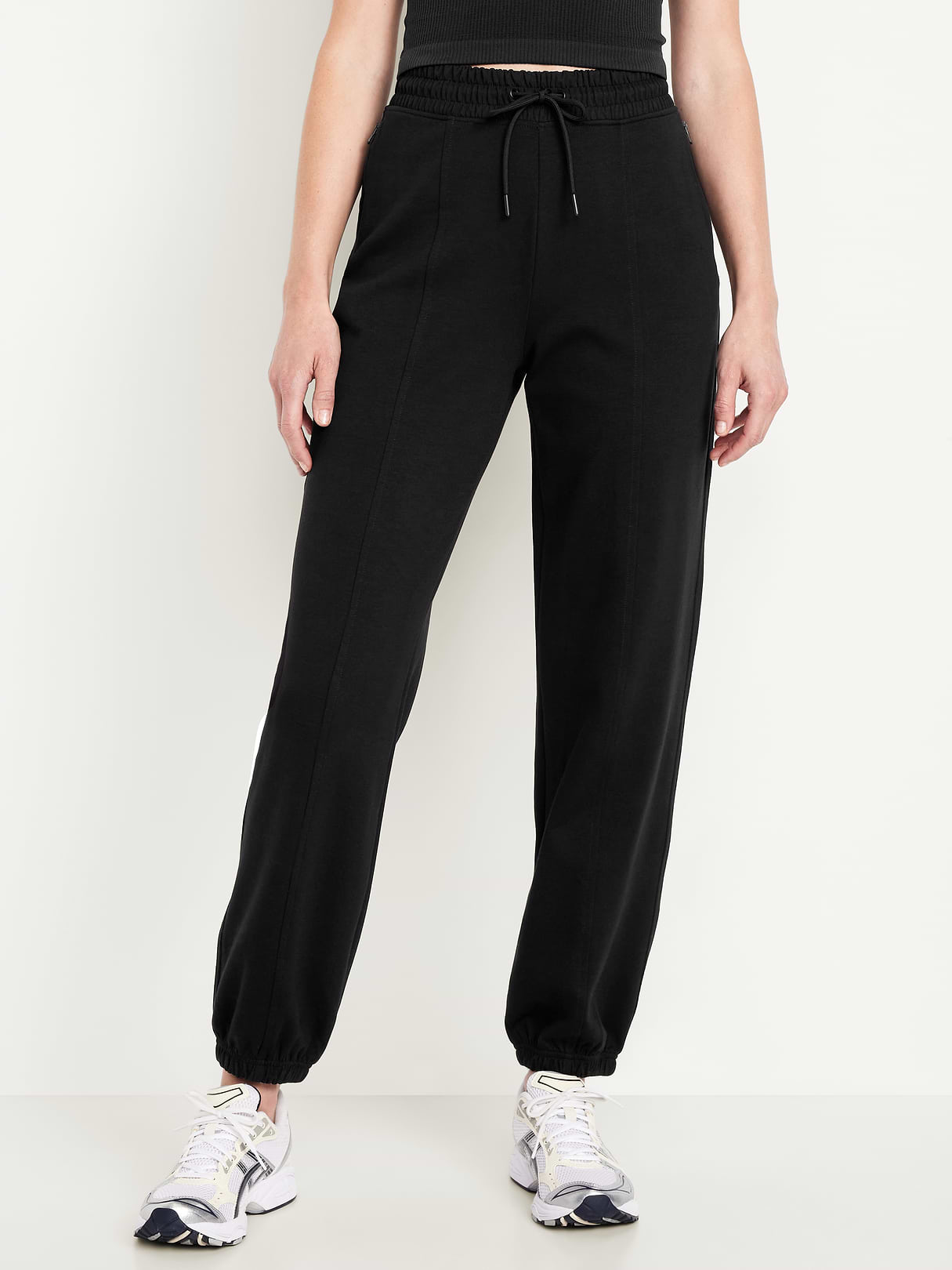 High-Waisted Dynamic Fleece Sweatpants - Black Jack