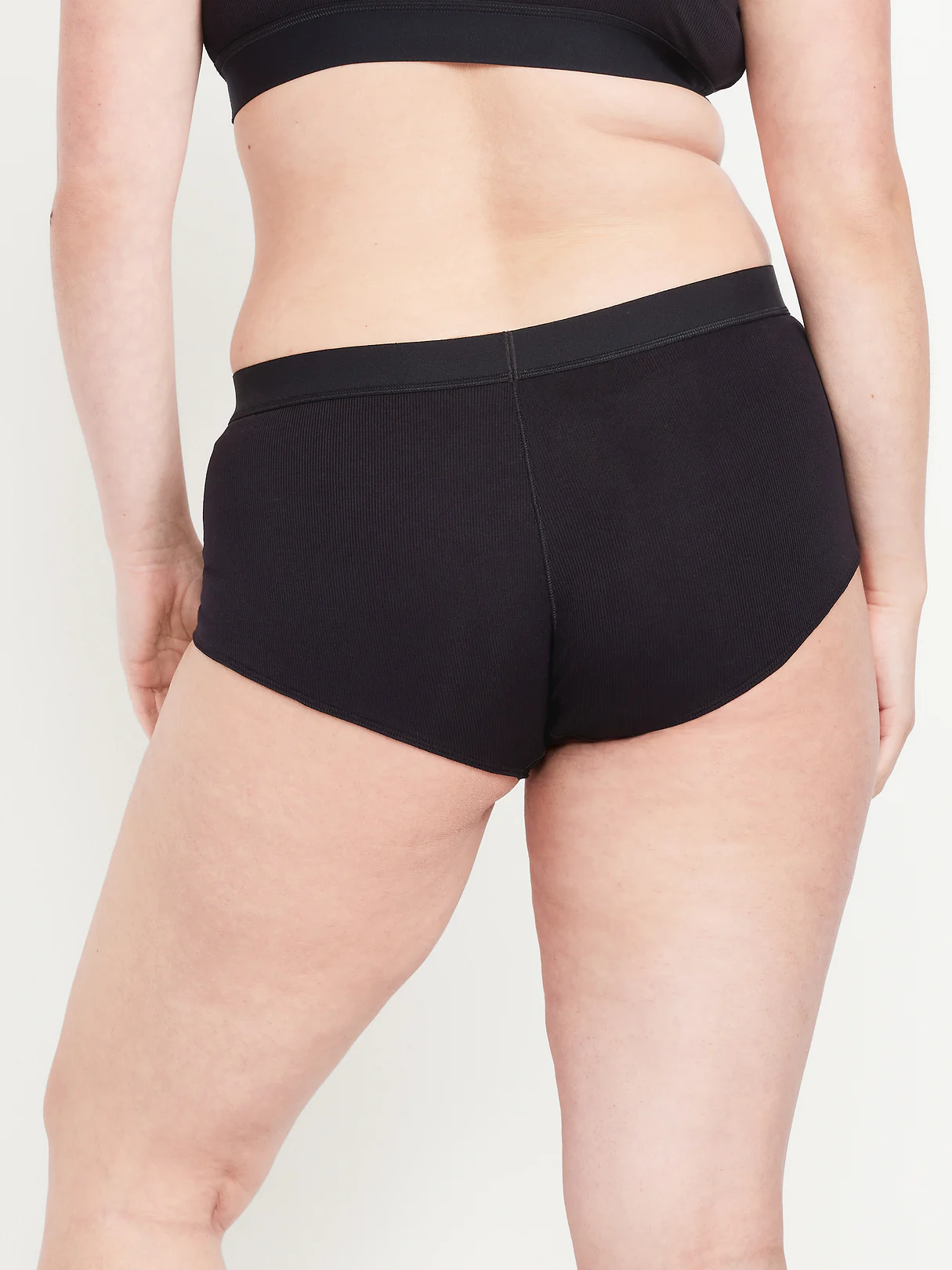 Ribbed Hipster Underwear - Black Jack