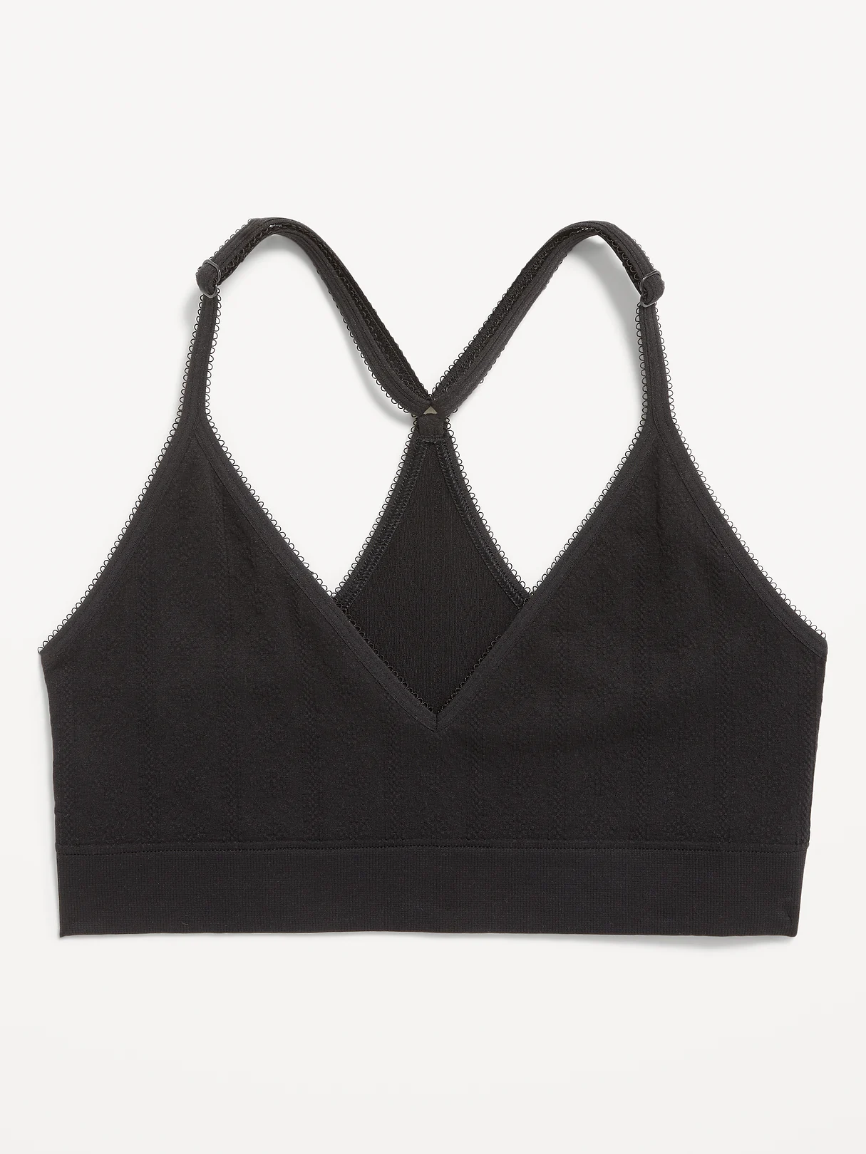 Seamless Racerback Bralette - Black Jack