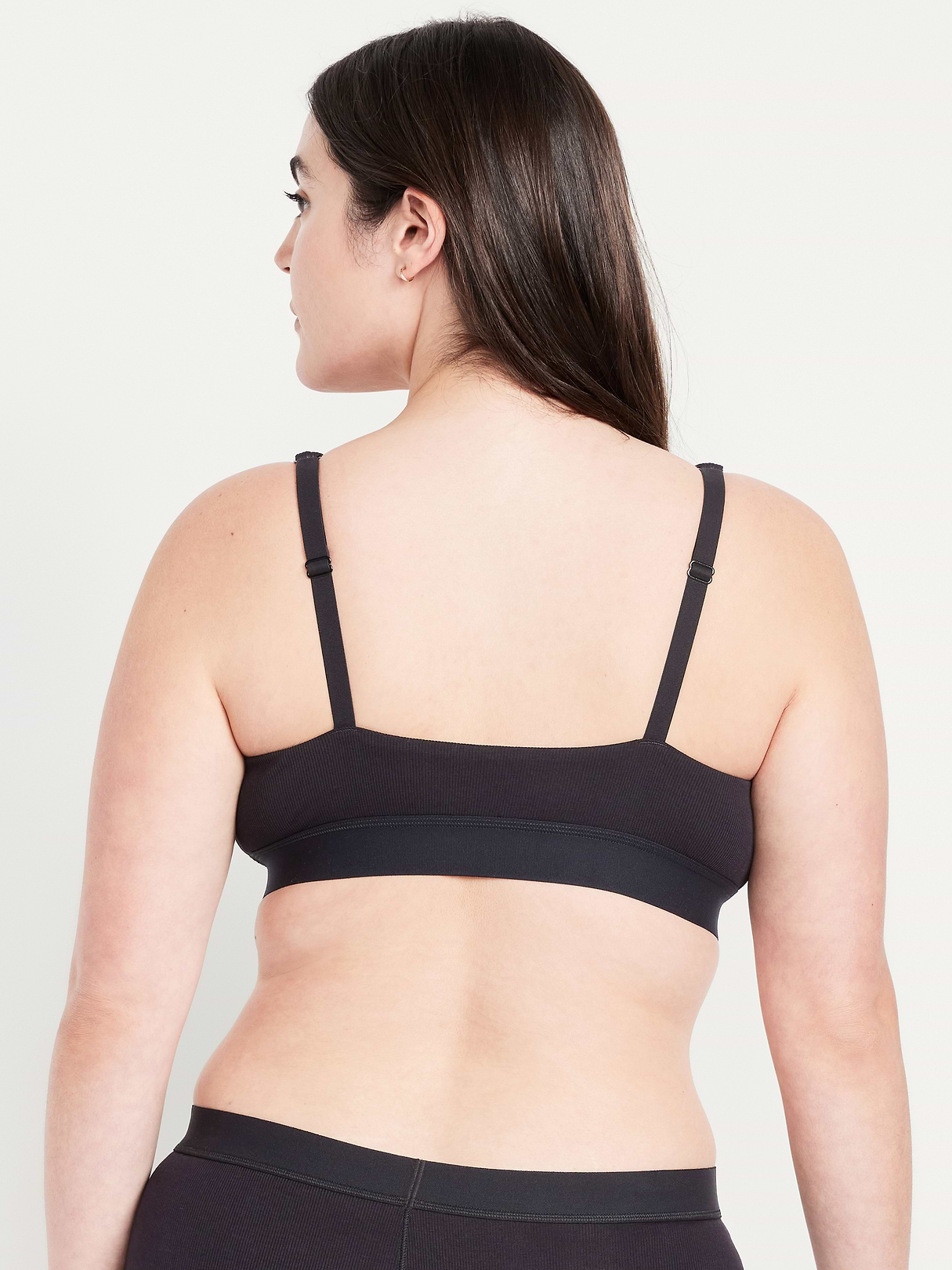 Ultra-Ribbed Bralette - Black Jack