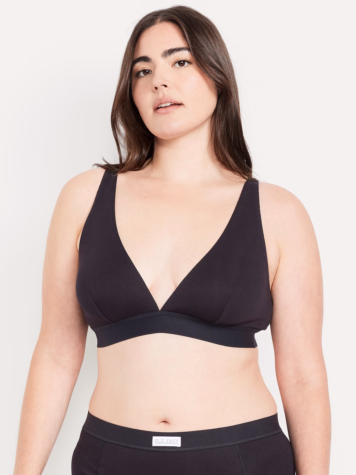 Ultra-Ribbed Bralette - Black Jack
