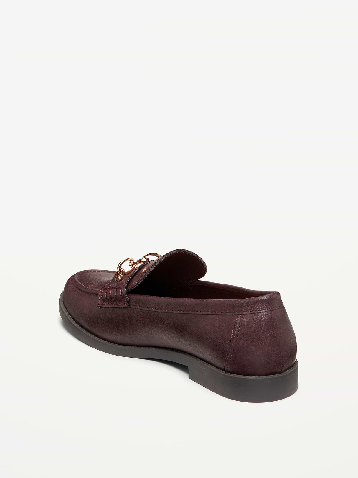 Faux-Leather Loafer - Lite Burgundy