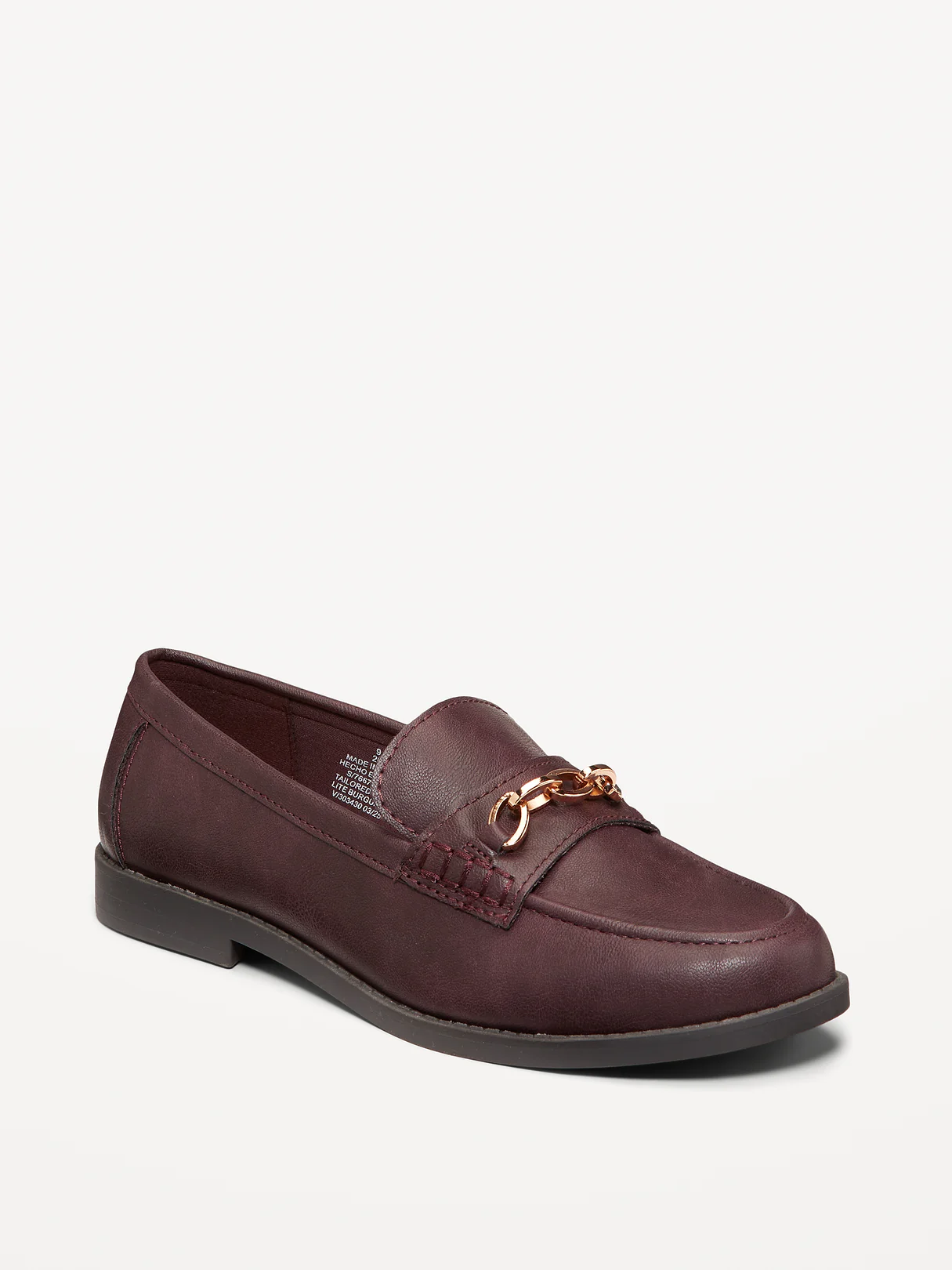 Faux-Leather Loafer - Lite Burgundy