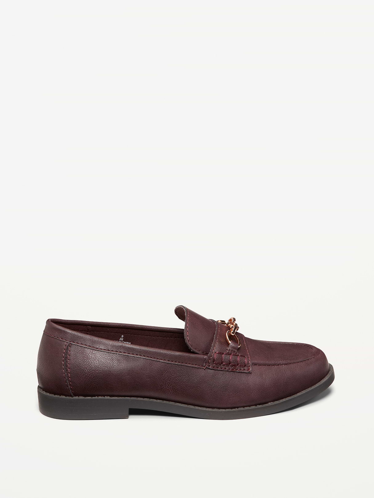 Faux-Leather Loafer - Lite Burgundy