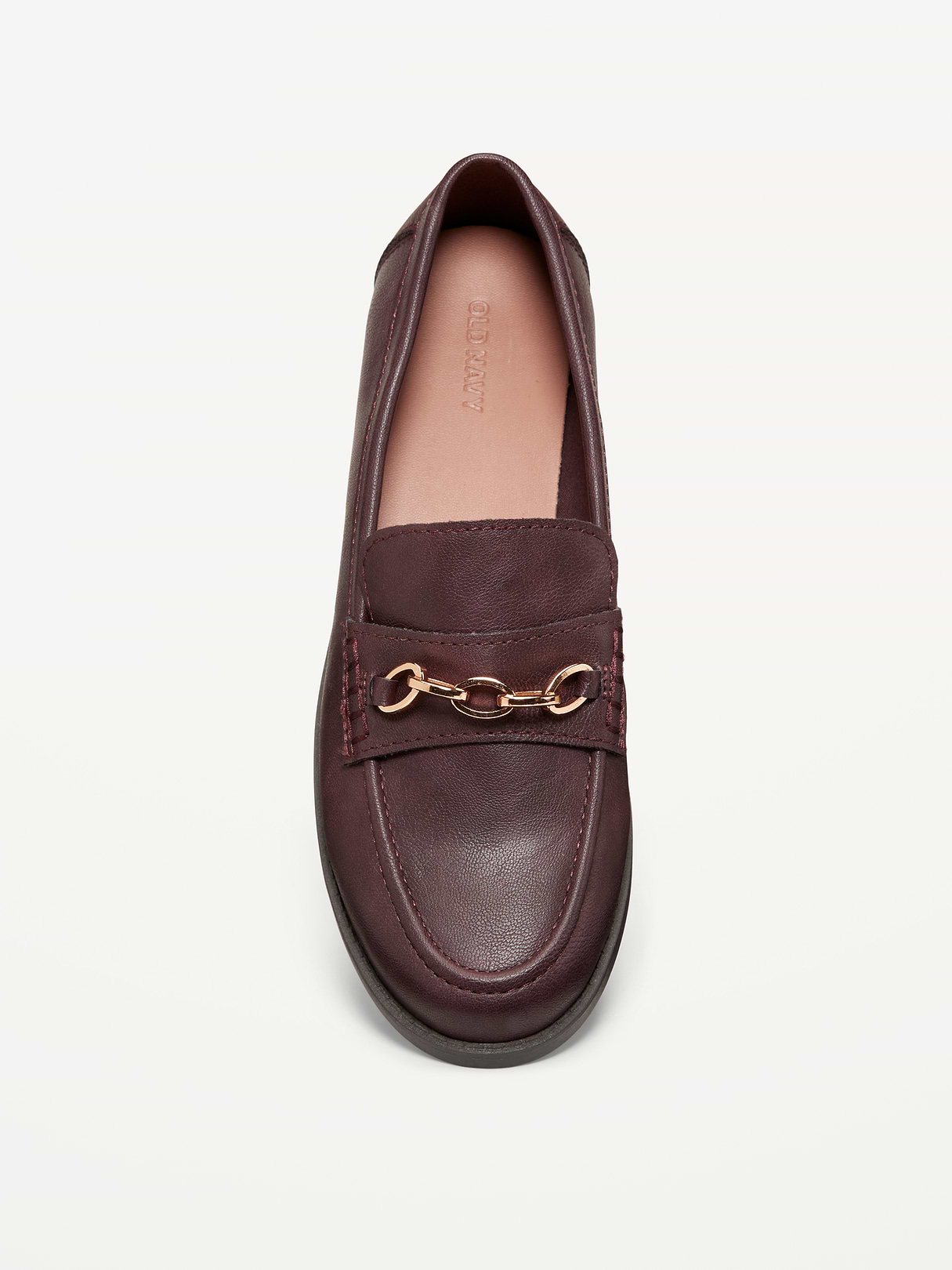 Faux-Leather Loafer - Lite Burgundy
