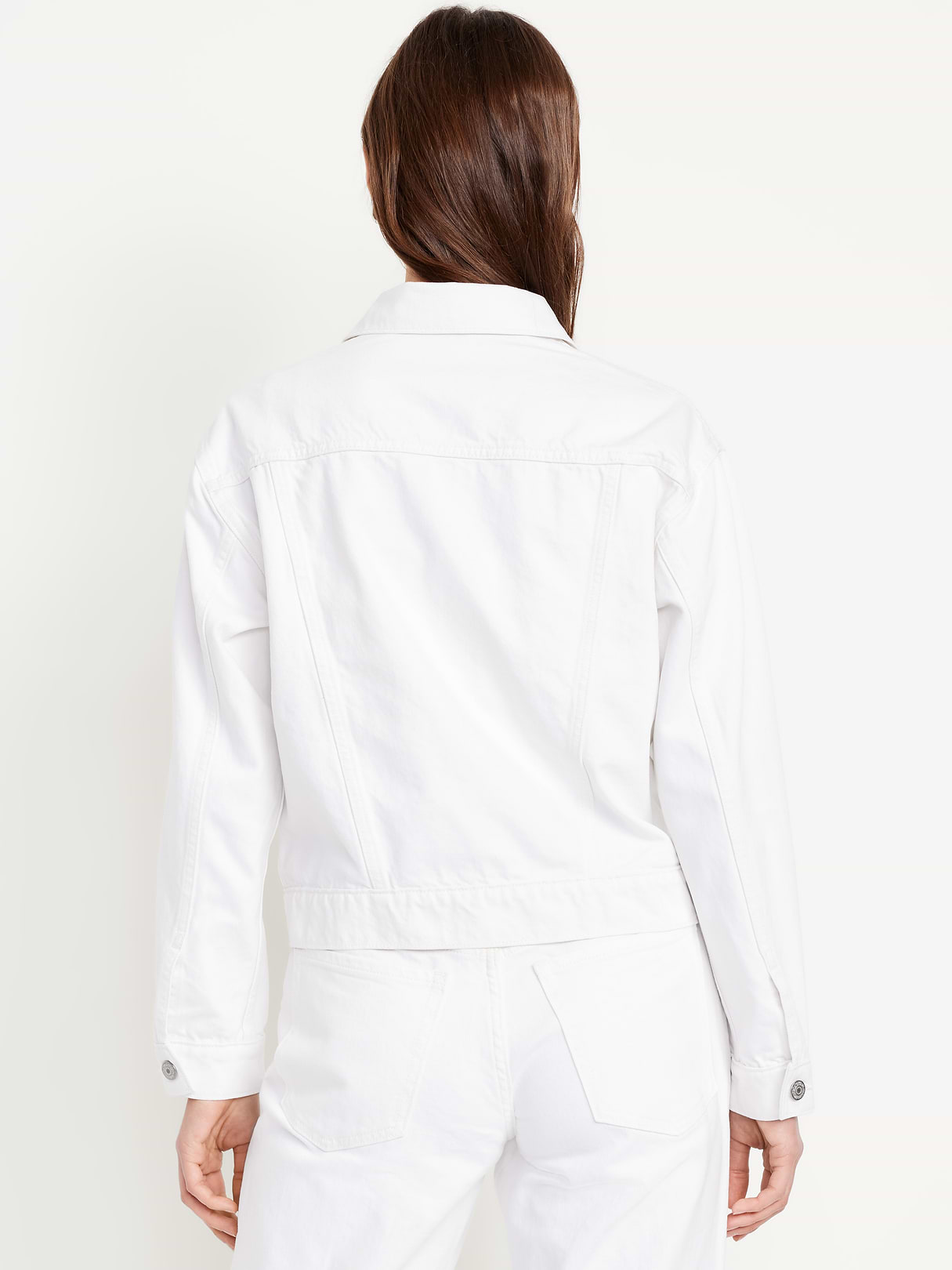 Classic Jean Jacket - White Lilies