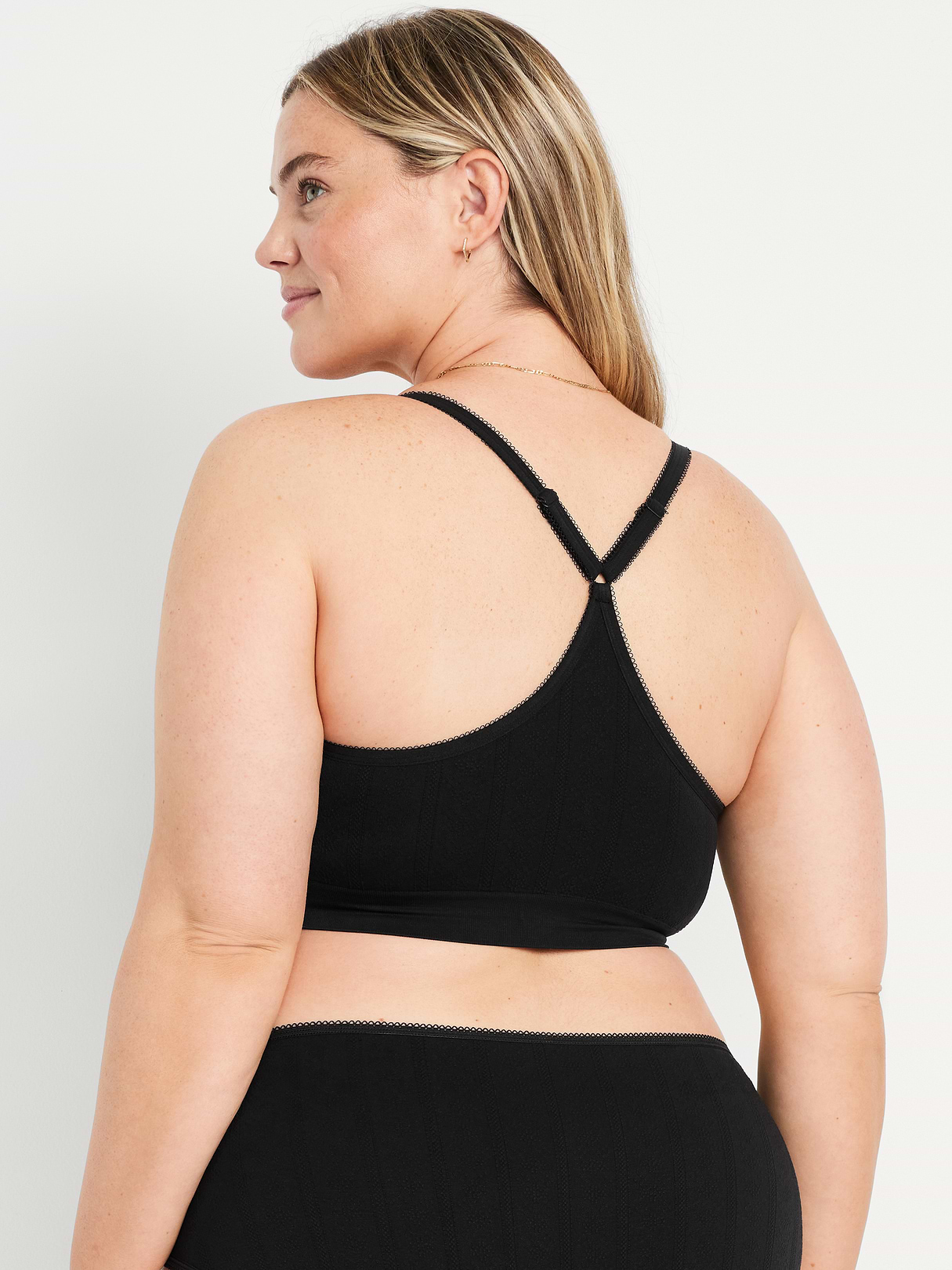 Seamless Racerback Bralette - Black Jack