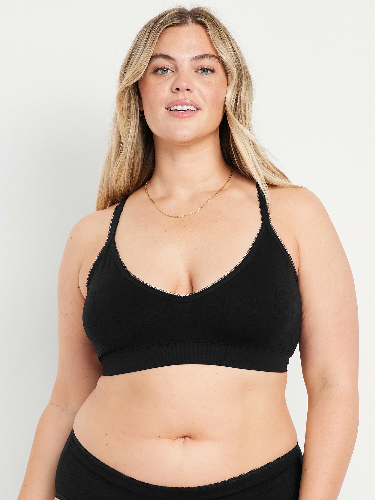 Seamless Racerback Bralette - Black Jack