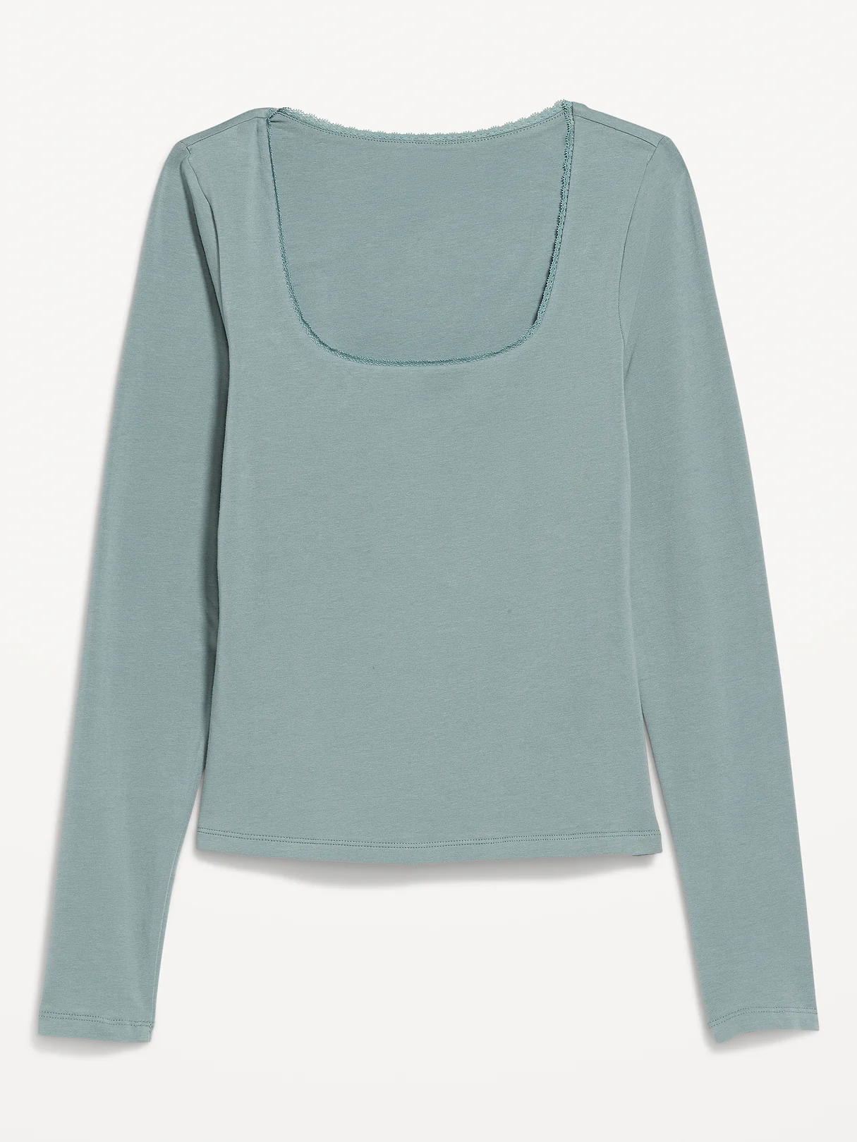 Fitted Double-Layer Scoop-Neck Top - UNDERWATER