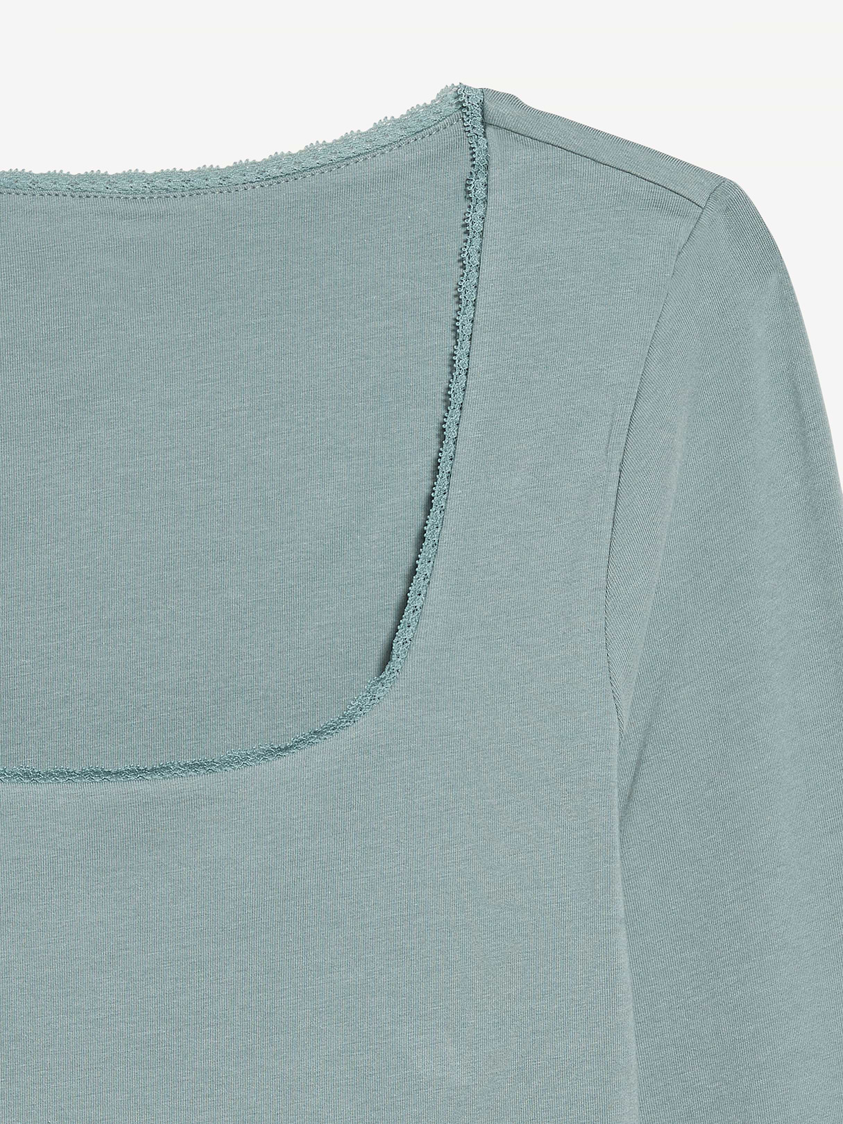 Fitted Double-Layer Scoop-Neck Top - UNDERWATER