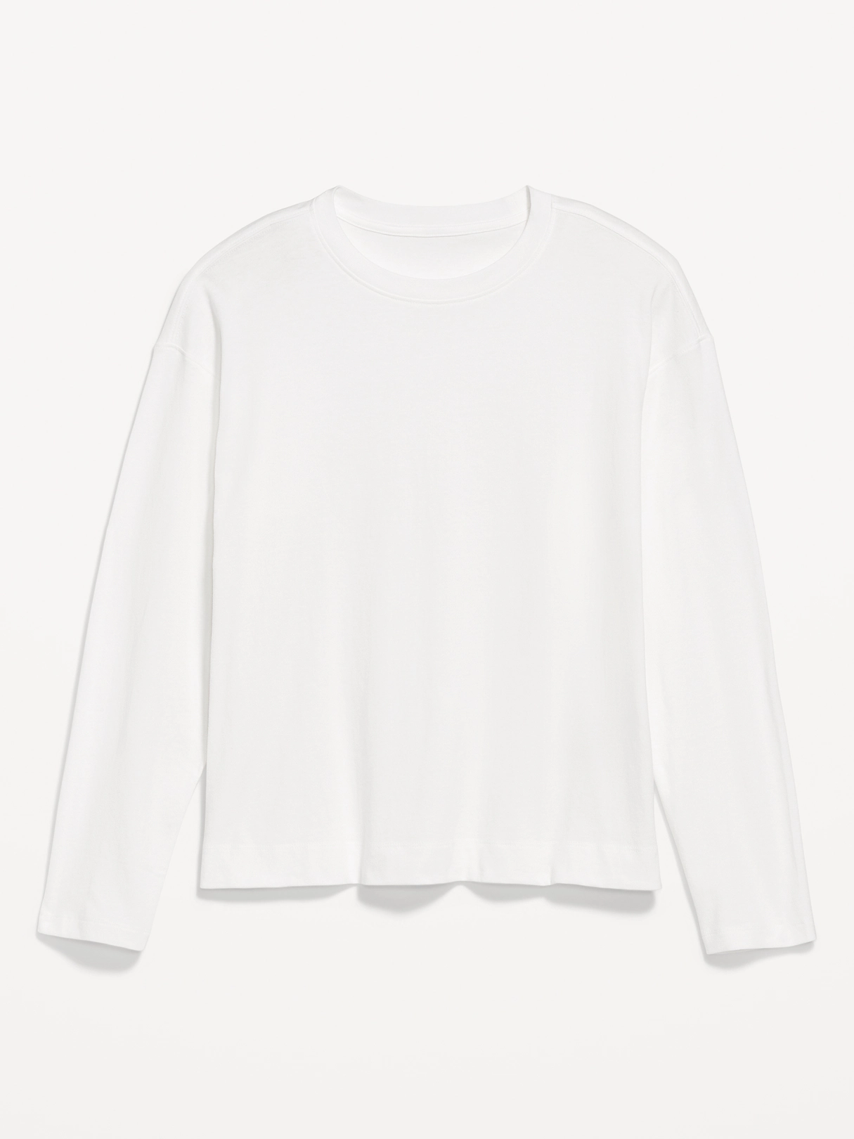 Vintage Crew-Neck Long-Sleeve T-Shirt - White Lilies