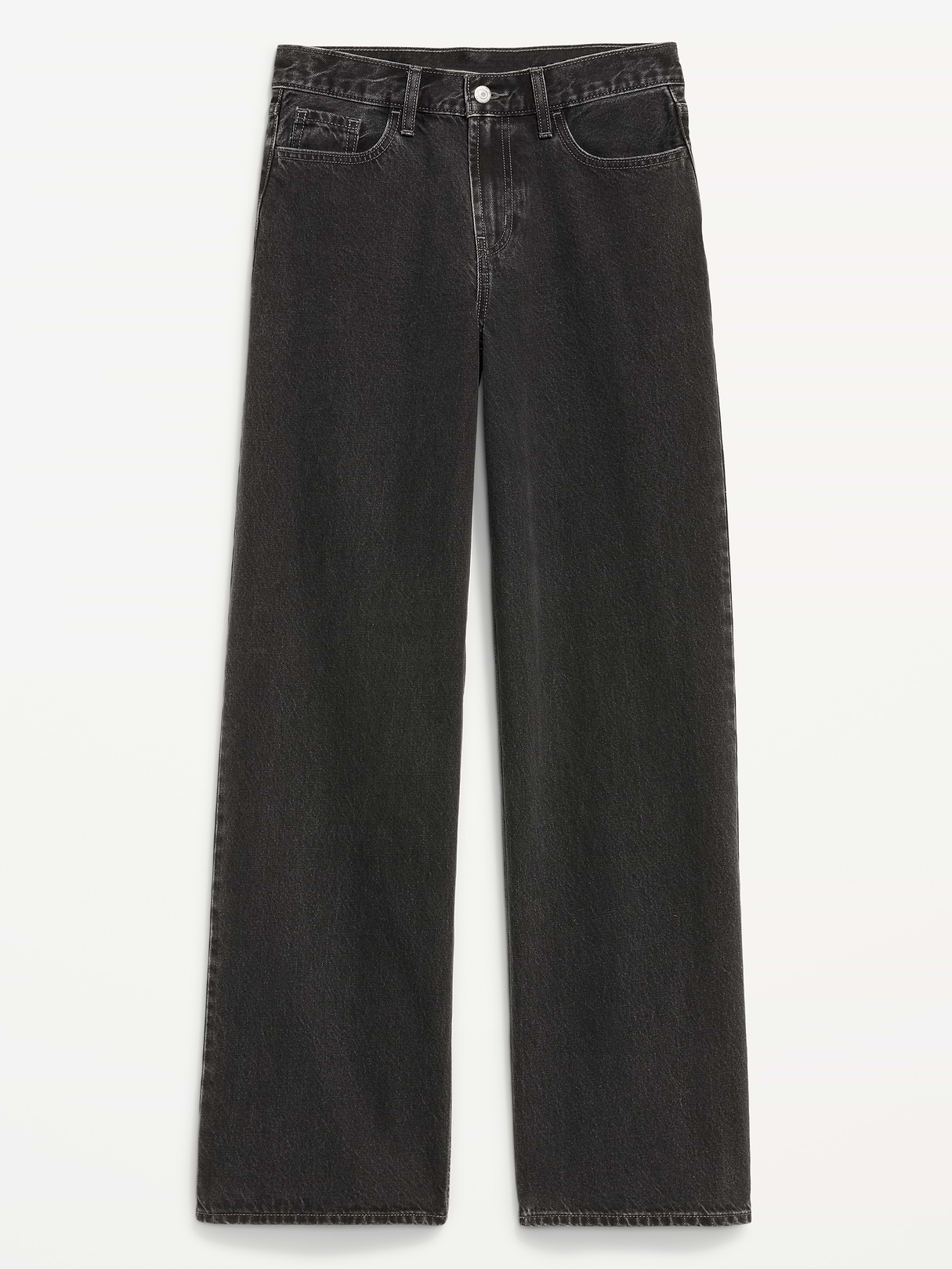 Mid-Rise Wow Baggy Wide-Leg Jeans - Licorice