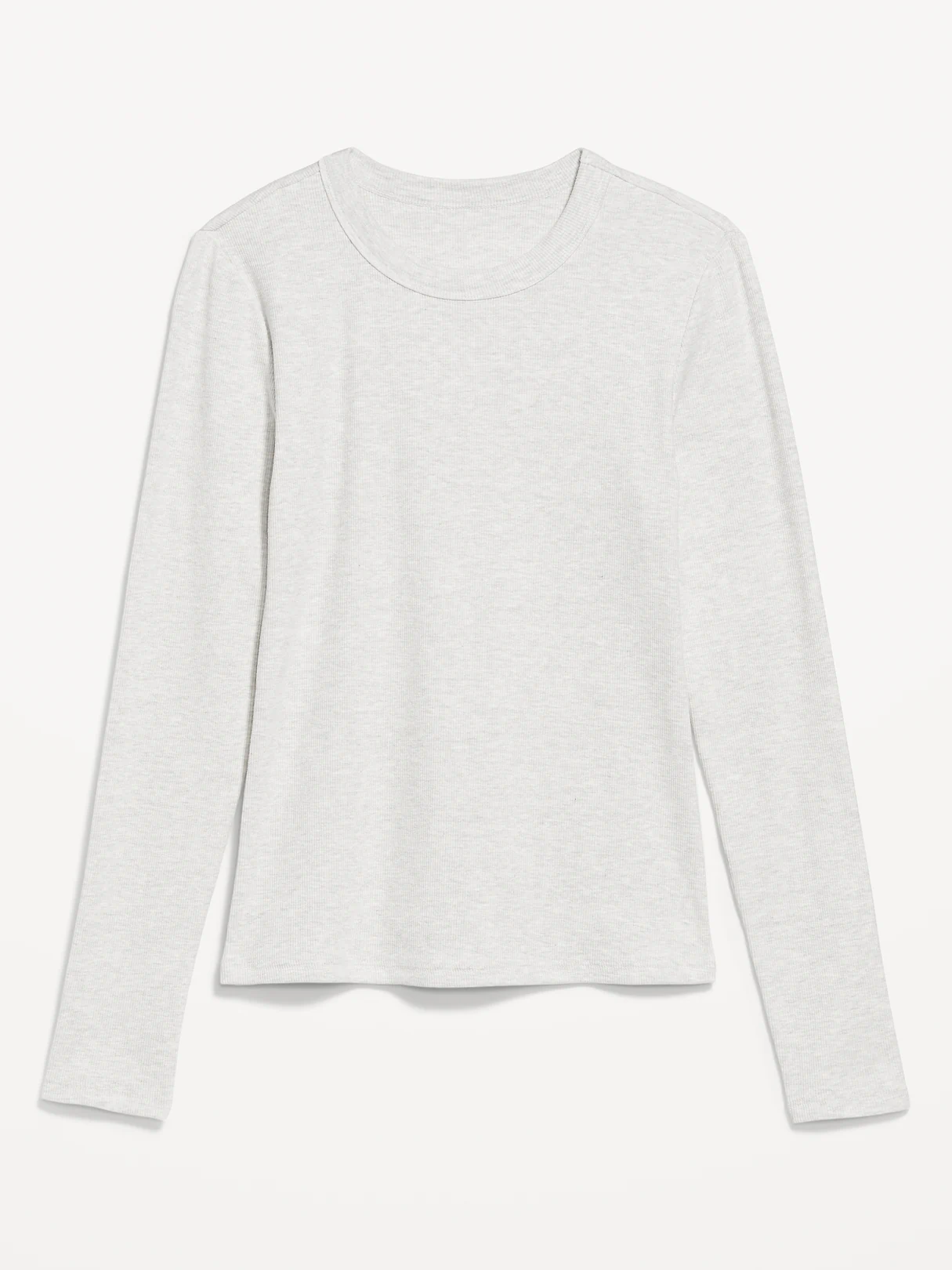 Snug Long-Sleeve Crew-Neck T-Shirt - Light Gray Heather