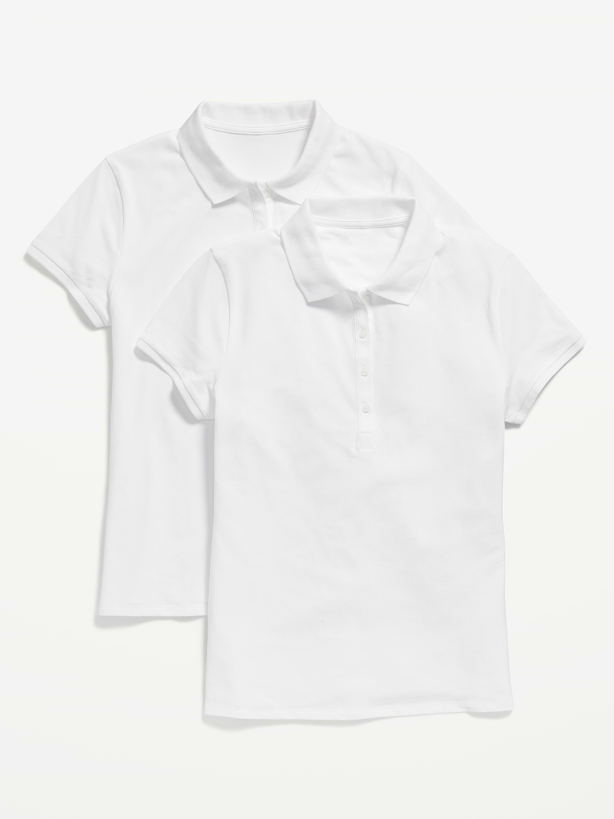 Uniform Pique Polo 2-Pack - White Lilies
