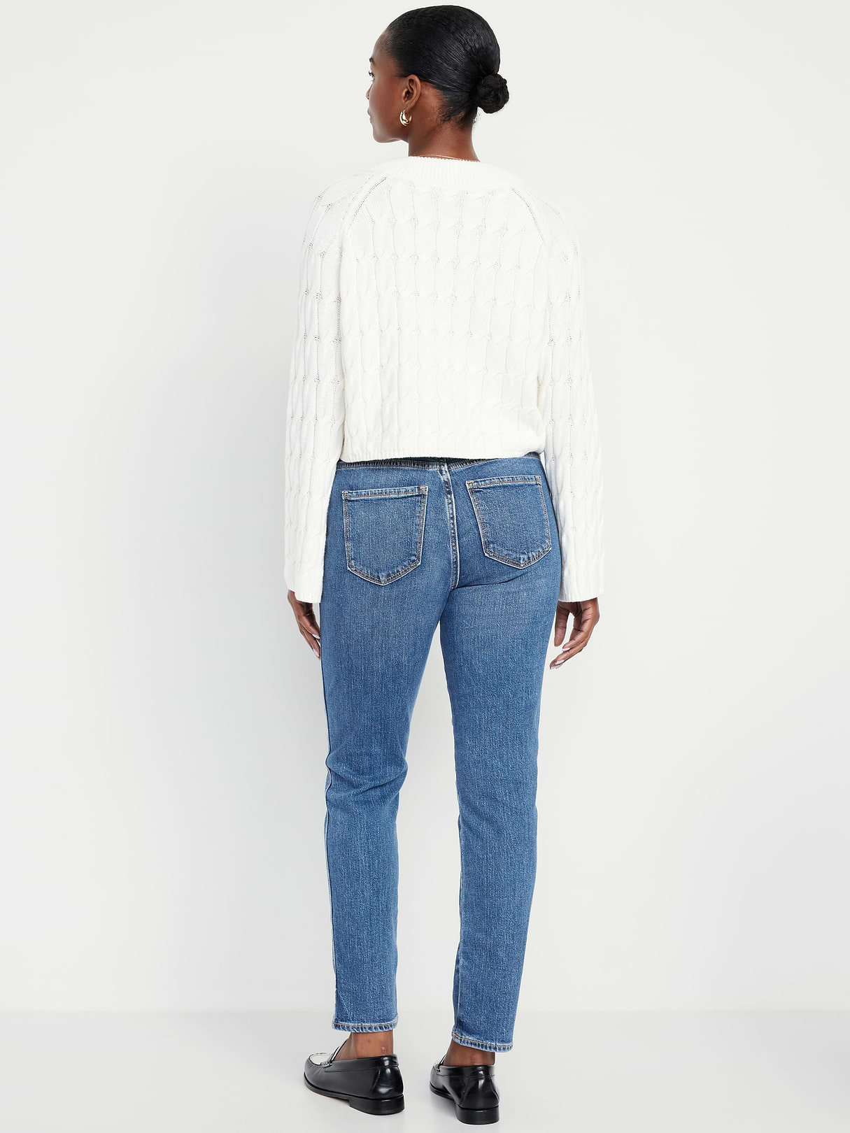 Curvy High-Waisted Vintage Slim Jeans - Medium Indigo