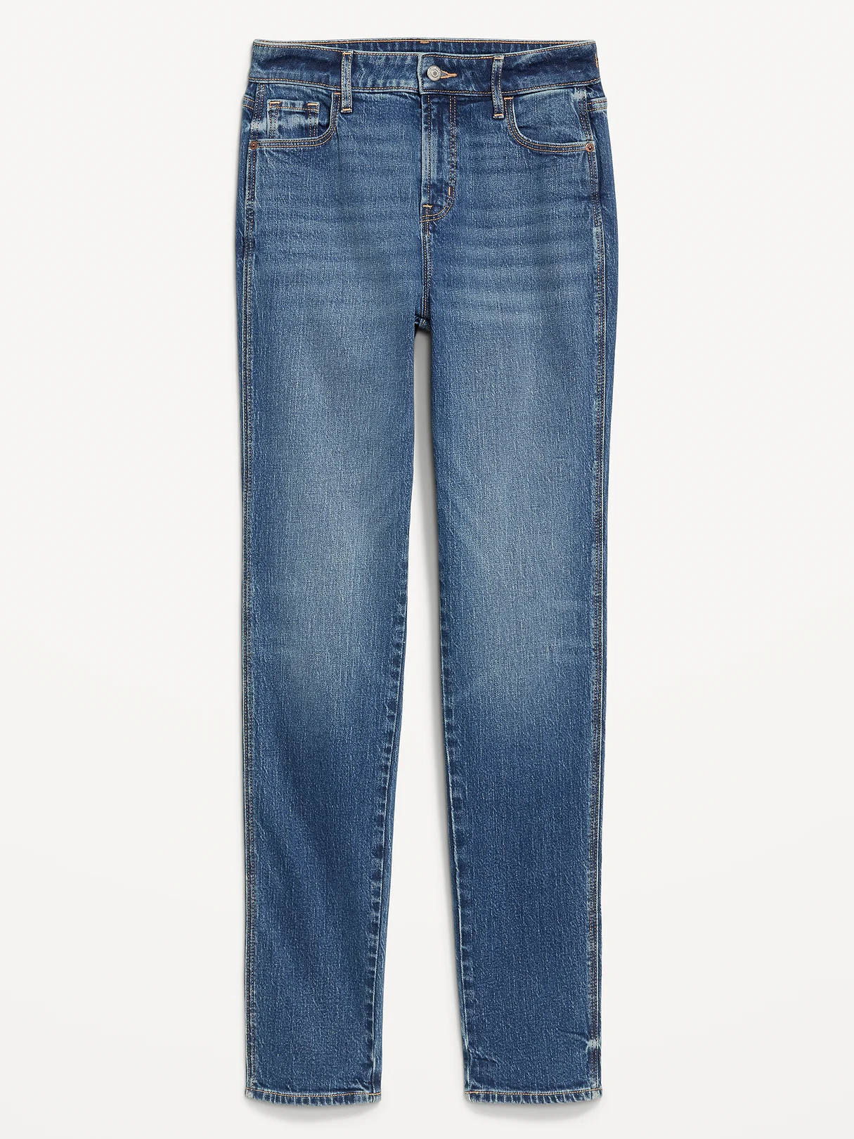 High-Waisted Vintage Slim Jeans - Medium Indigo