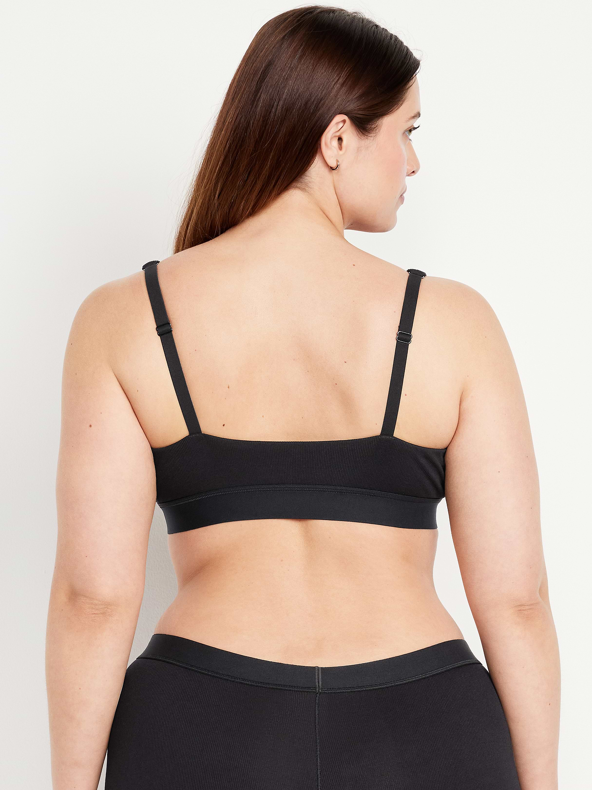 Ultra-Ribbed Bralette - Black Jack