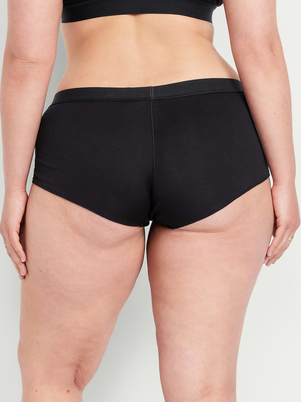 Ribbed Hipster Underwear - Black Jack