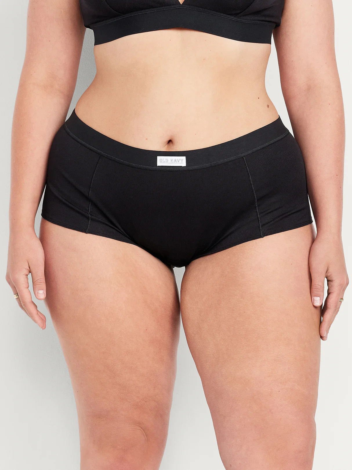 Ribbed Hipster Underwear - Black Jack