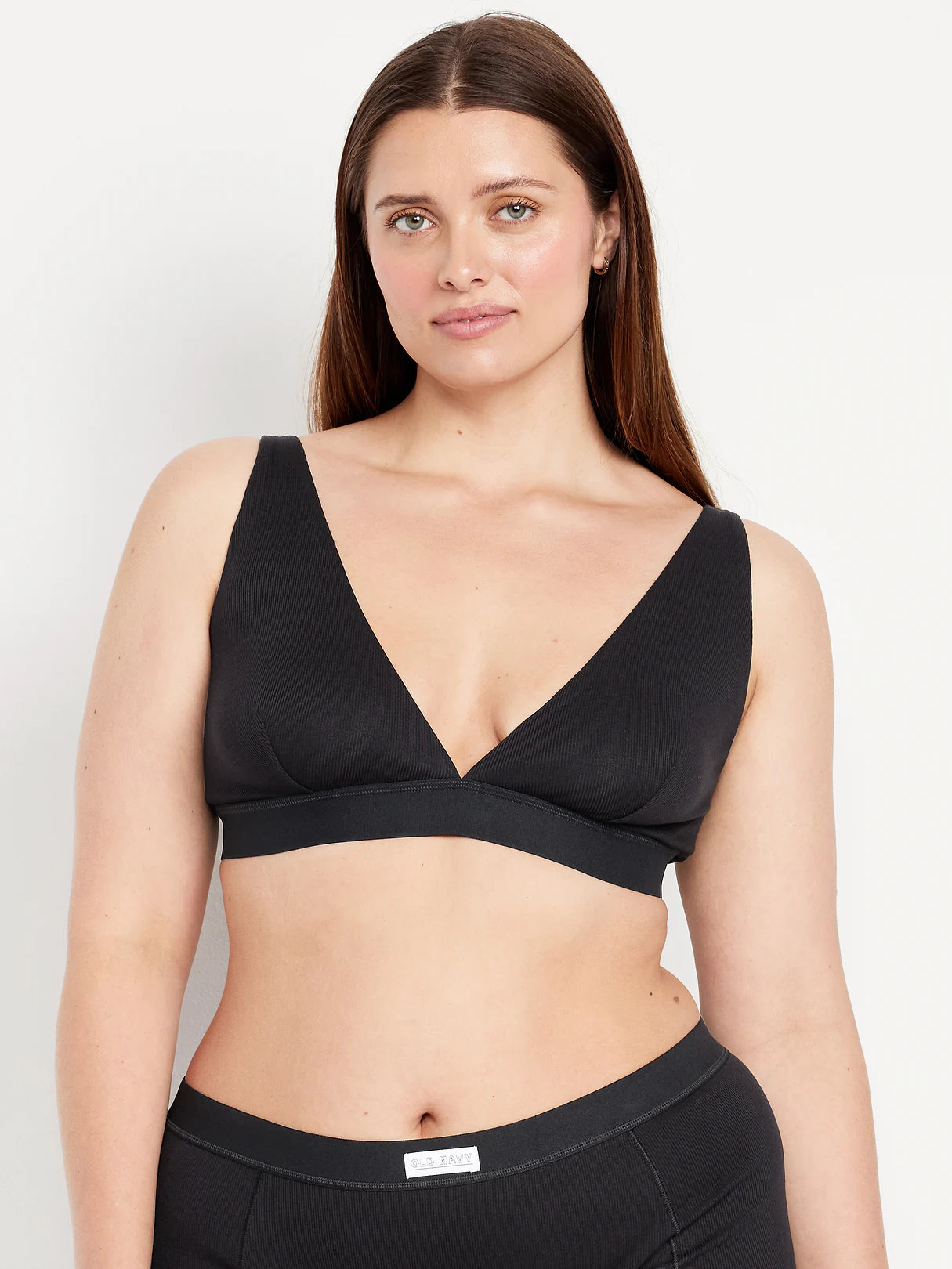Ultra-Ribbed Bralette - Black Jack