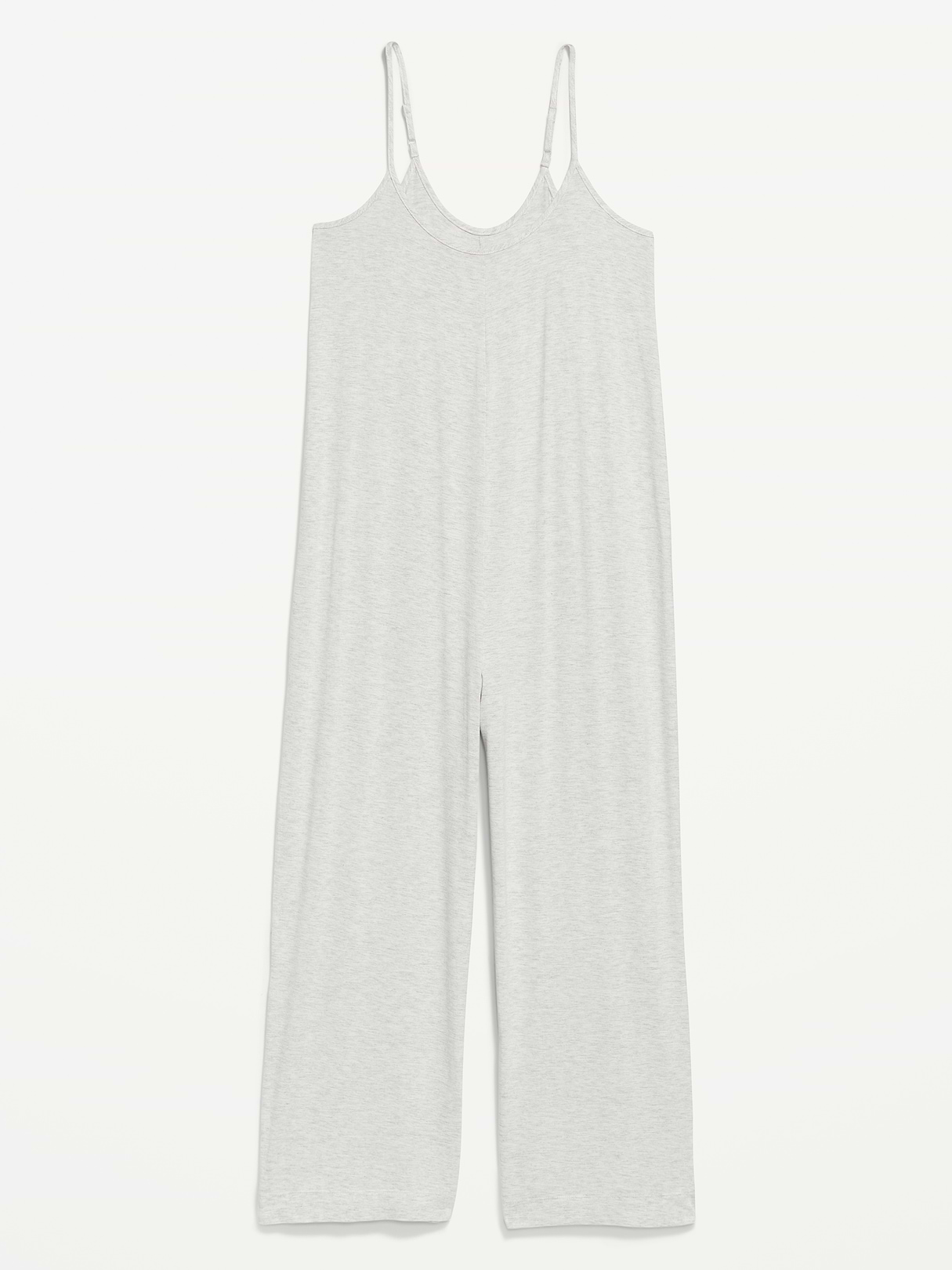 Sunday Sleep Knit Jersey Jumpsuit - Light Heather Gray